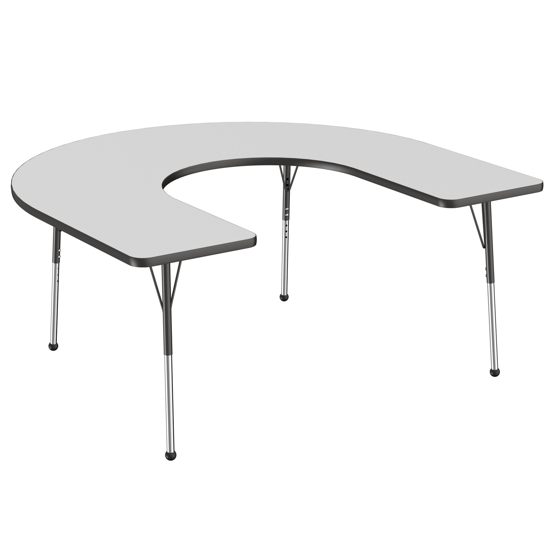 FDP 60" x 66" Horseshoe T - Molding Activity Table with Adjustable Standard Ball Glide Legs (FDP - 10094 - XX) - SchoolOutlet