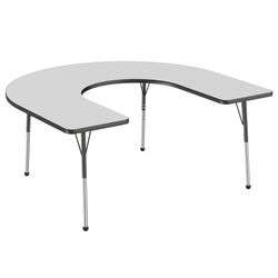 FDP 60" x 66" Horseshoe T-Molding Activity Table with Adjustable Standard Ball Glide Legs (FDP-10094-XX)