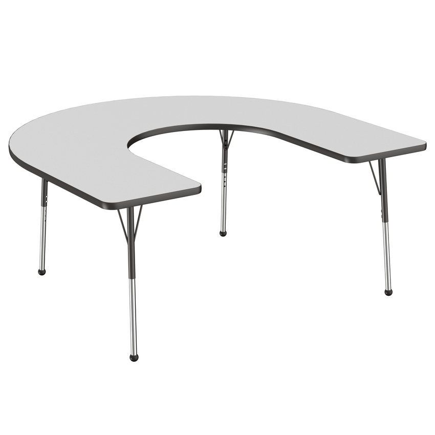 FDP 60" x 66" Horseshoe T - Molding Activity Table with Adjustable Standard Ball Glide Legs (FDP - 10094 - XX) - SchoolOutlet