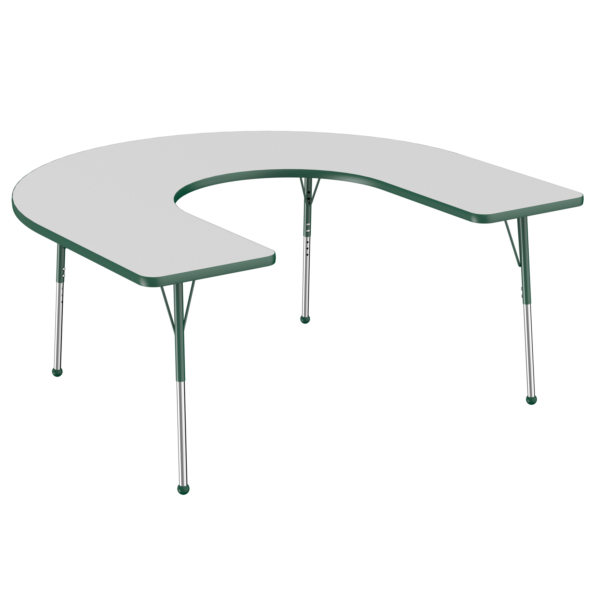FDP 60" x 66" Horseshoe T - Molding Activity Table with Adjustable Standard Ball Glide Legs (FDP - 10094 - XX) - SchoolOutlet
