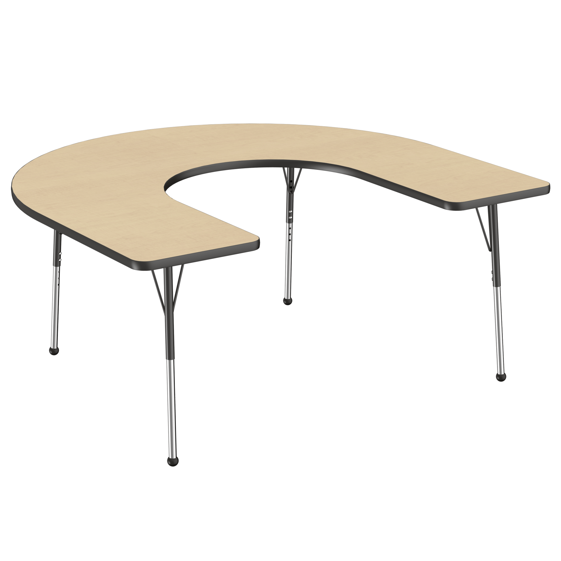 FDP 60" x 66" Horseshoe T - Molding Activity Table with Adjustable Standard Ball Glide Legs (FDP - 10094 - XX) - SchoolOutlet