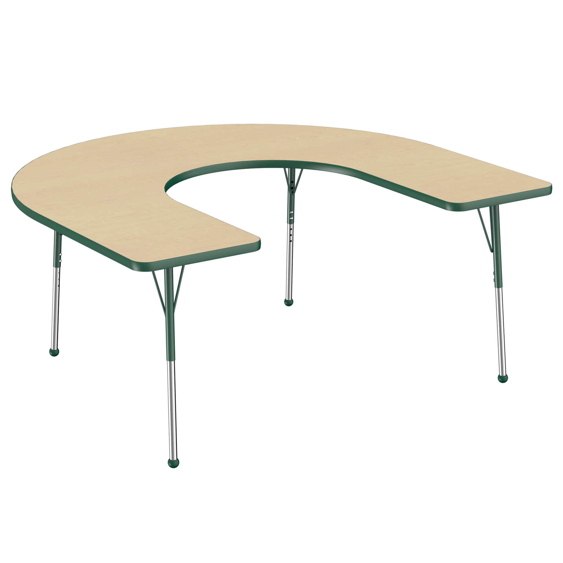 FDP 60" x 66" Horseshoe T - Molding Activity Table with Adjustable Standard Ball Glide Legs (FDP - 10094 - XX) - SchoolOutlet