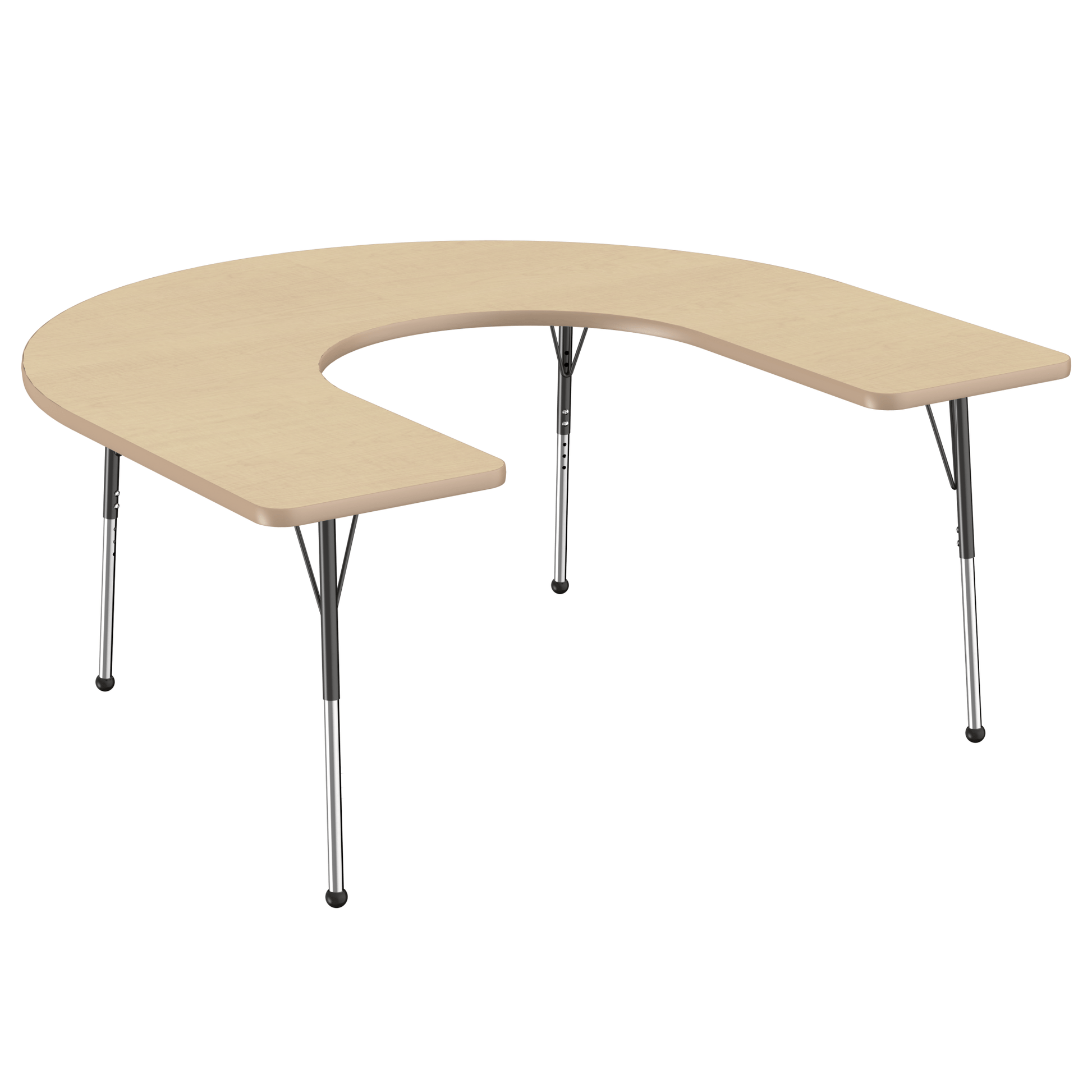 FDP 60" x 66" Horseshoe T - Molding Activity Table with Adjustable Standard Ball Glide Legs (FDP - 10094 - XX) - SchoolOutlet