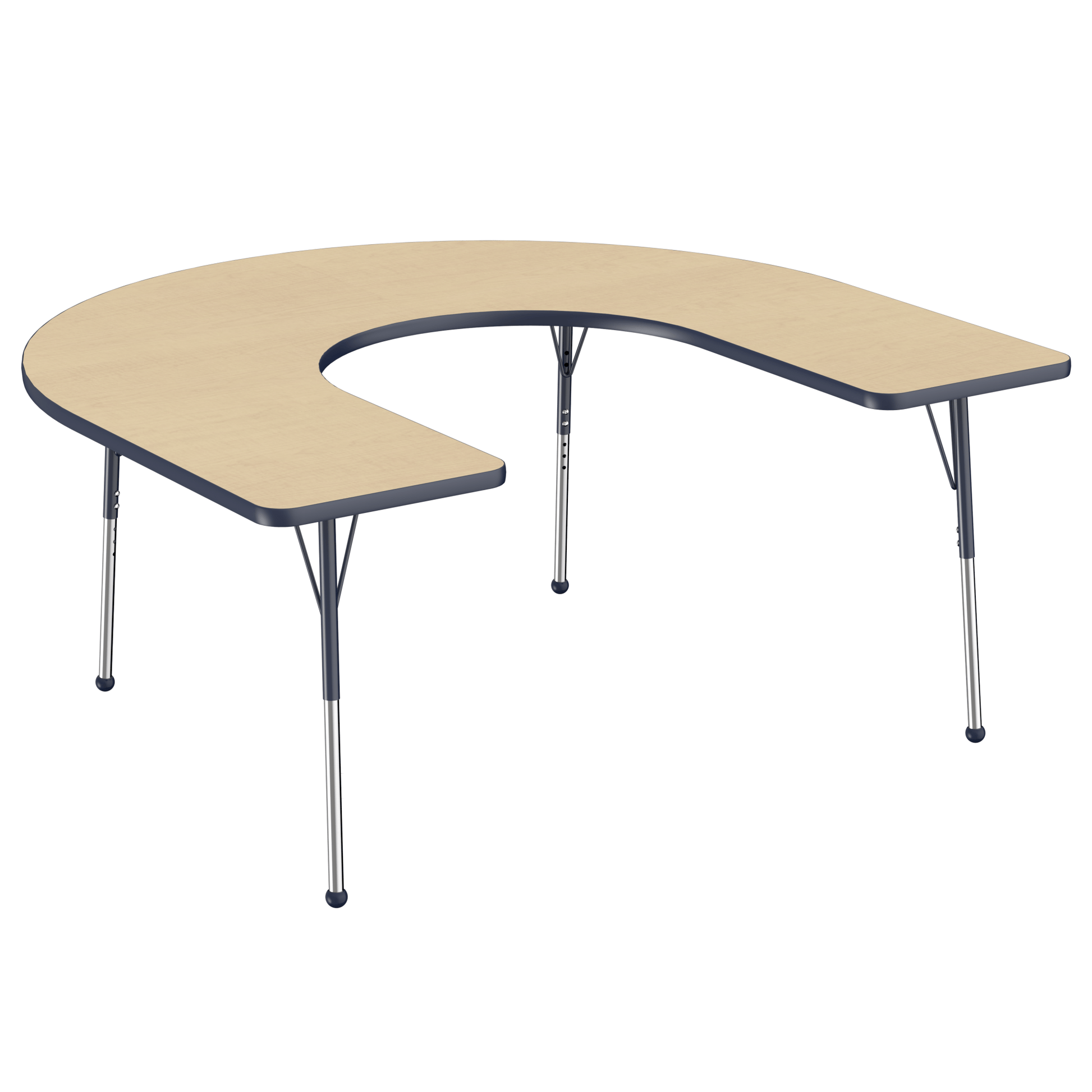 FDP 60" x 66" Horseshoe T - Molding Activity Table with Adjustable Standard Ball Glide Legs (FDP - 10094 - XX) - SchoolOutlet