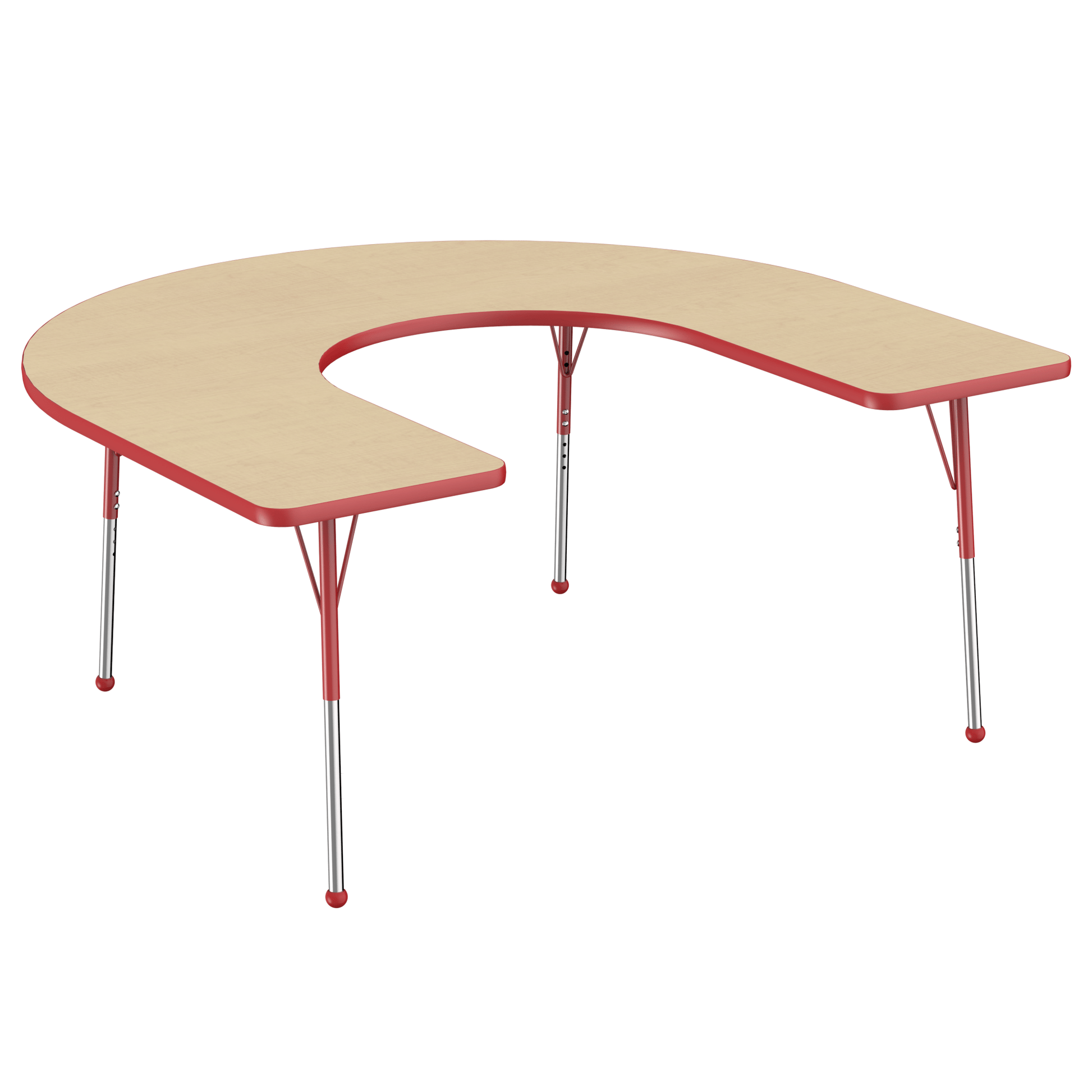 FDP 60" x 66" Horseshoe T - Molding Activity Table with Adjustable Standard Ball Glide Legs (FDP - 10094 - XX) - SchoolOutlet