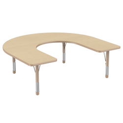 FDP 60" x 66" Horseshoe T-Molding Activity Table with Adjustable Chunky Legs (FDP-10095-XX)