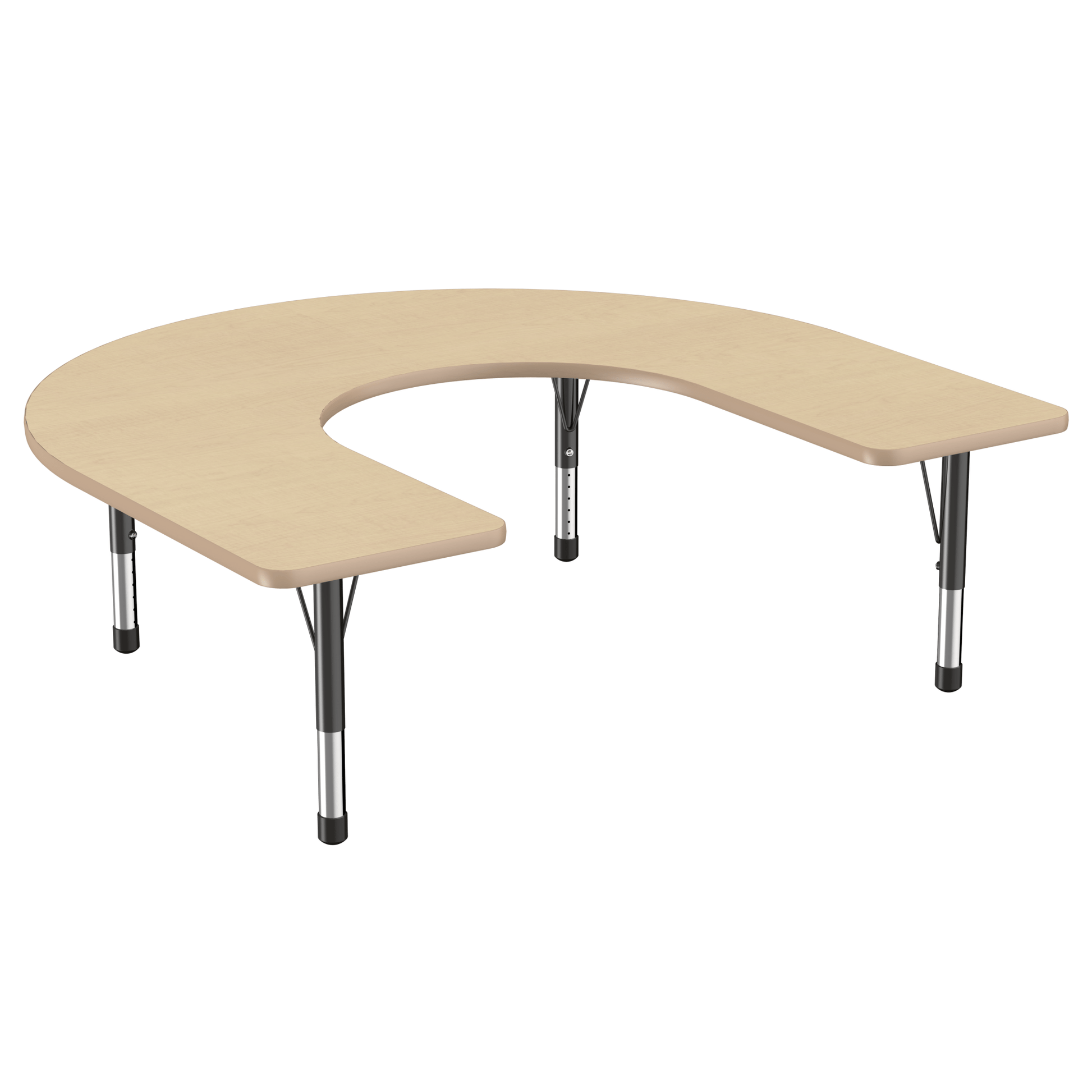 FDP 60" x 66" Horseshoe T - Molding Activity Table with Adjustable Chunky Legs (FDP - 10095 - XX) - SchoolOutlet