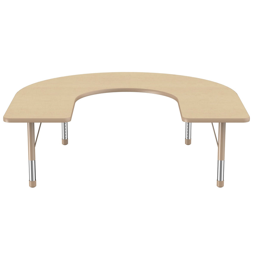FDP 60" x 66" Horseshoe T - Molding Activity Table with Adjustable Chunky Legs (FDP - 10095 - XX) - SchoolOutlet