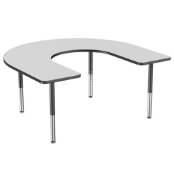 FDP 60" x 66" Horseshoe T-Molding Activity Table with Adjustable Super Legs (FDP-10096-XX)