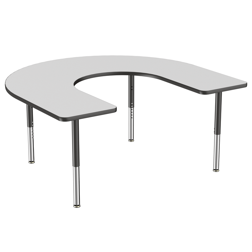 FDP 60" x 66" Horseshoe T - Molding Activity Table with Adjustable Super Legs (FDP - 10096 - XX) - SchoolOutlet