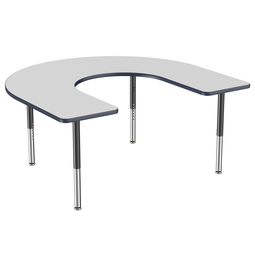 FDP 60" x 66" Horseshoe T - Molding Activity Table with Adjustable Super Legs (FDP - 10096 - XX) - SchoolOutlet