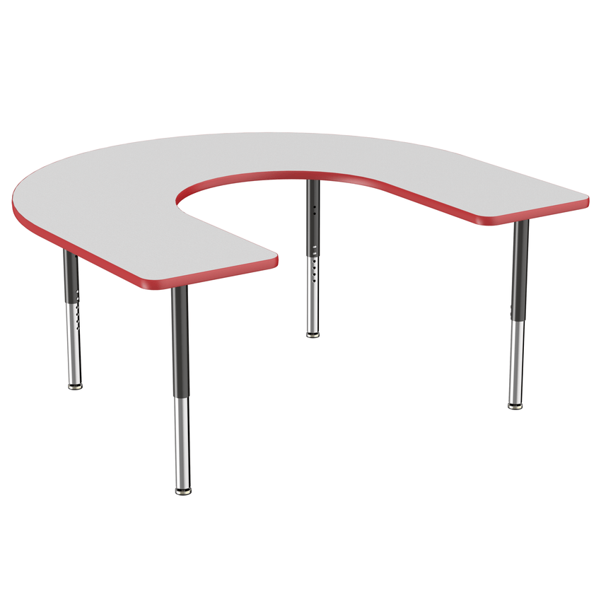 FDP 60" x 66" Horseshoe T - Molding Activity Table with Adjustable Super Legs (FDP - 10096 - XX) - SchoolOutlet