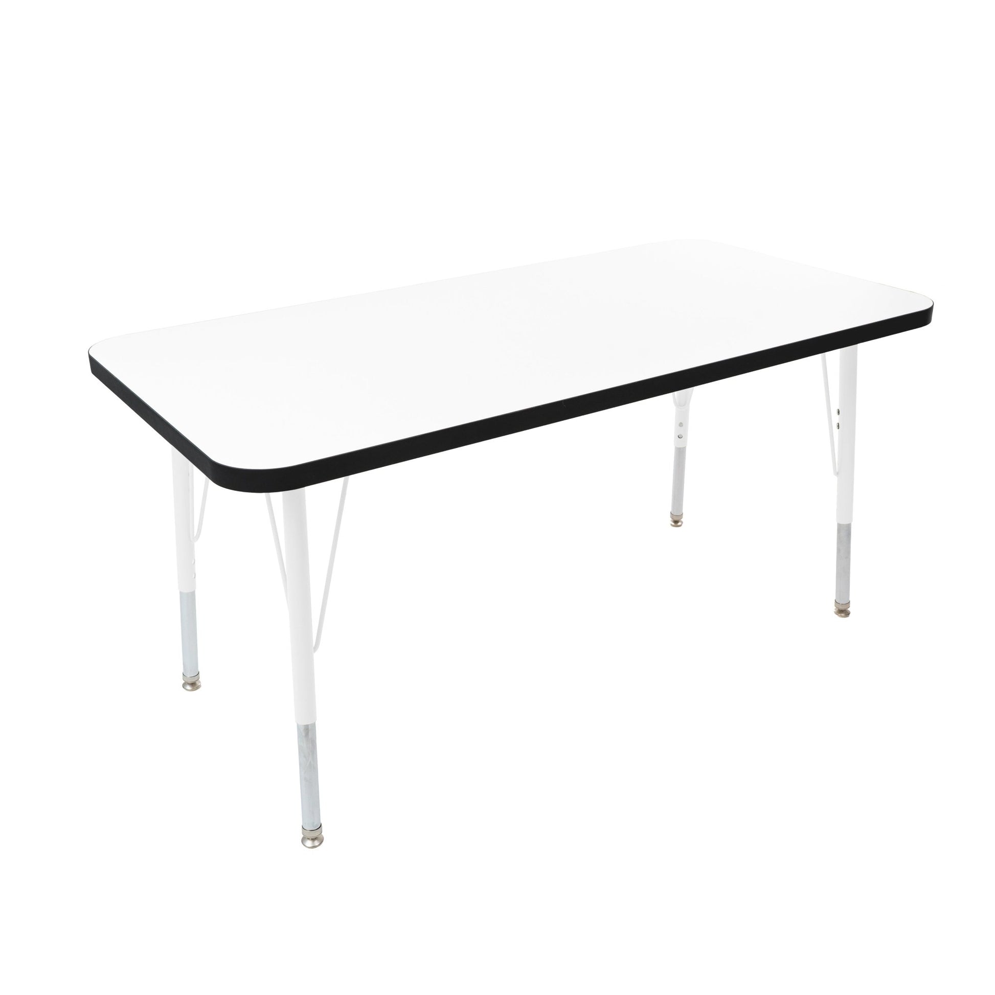 FDP 24" x 48" Rectangle Thermofused Activity Table with Adjustable Standard Swivel Glide Legs (FDP - 10111 - XX) - SchoolOutlet