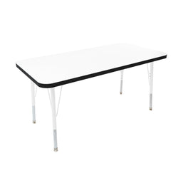 FDP 24" x 48" Rectangle Thermofused Activity Table with Adjustable Standard Swivel Glide Legs (FDP-10111-XX)