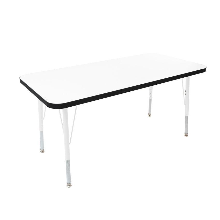 FDP 24" x 48" Rectangle Thermofused Activity Table with Adjustable Standard Swivel Glide Legs (FDP - 10111 - XX) - SchoolOutlet
