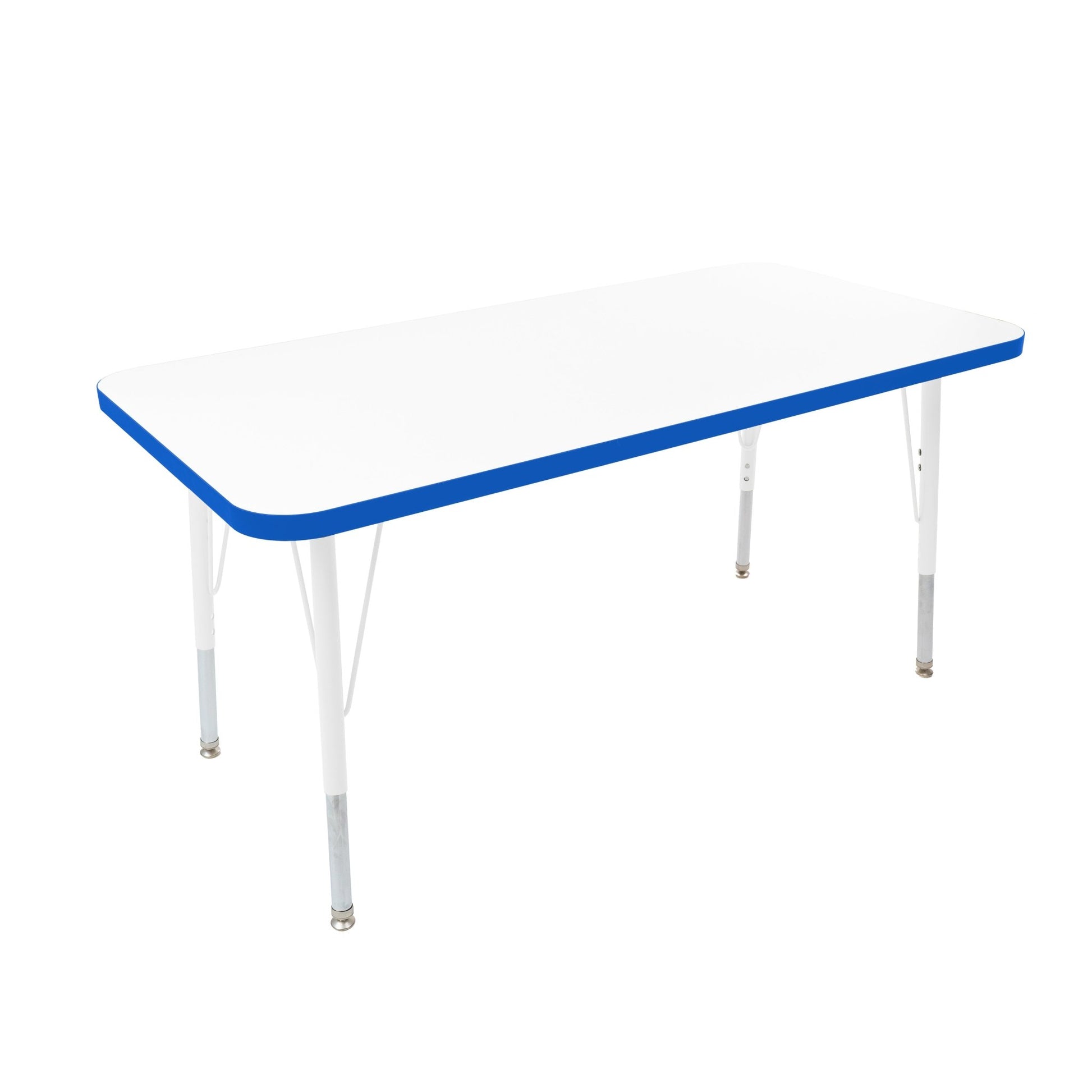 FDP 24" x 48" Rectangle Thermofused Activity Table with Adjustable Standard Swivel Glide Legs (FDP - 10111 - XX) - SchoolOutlet