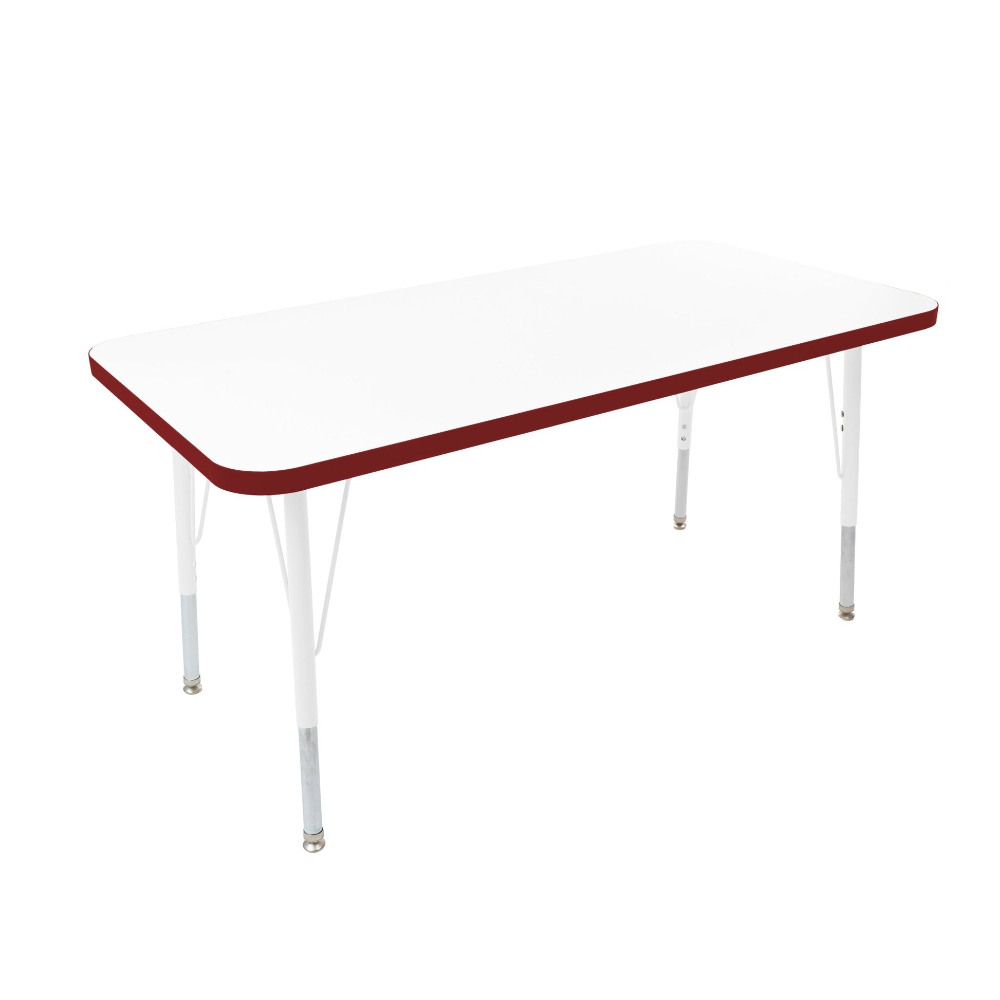 FDP 24" x 48" Rectangle Thermofused Activity Table with Adjustable Standard Swivel Glide Legs (FDP - 10111 - XX) - SchoolOutlet
