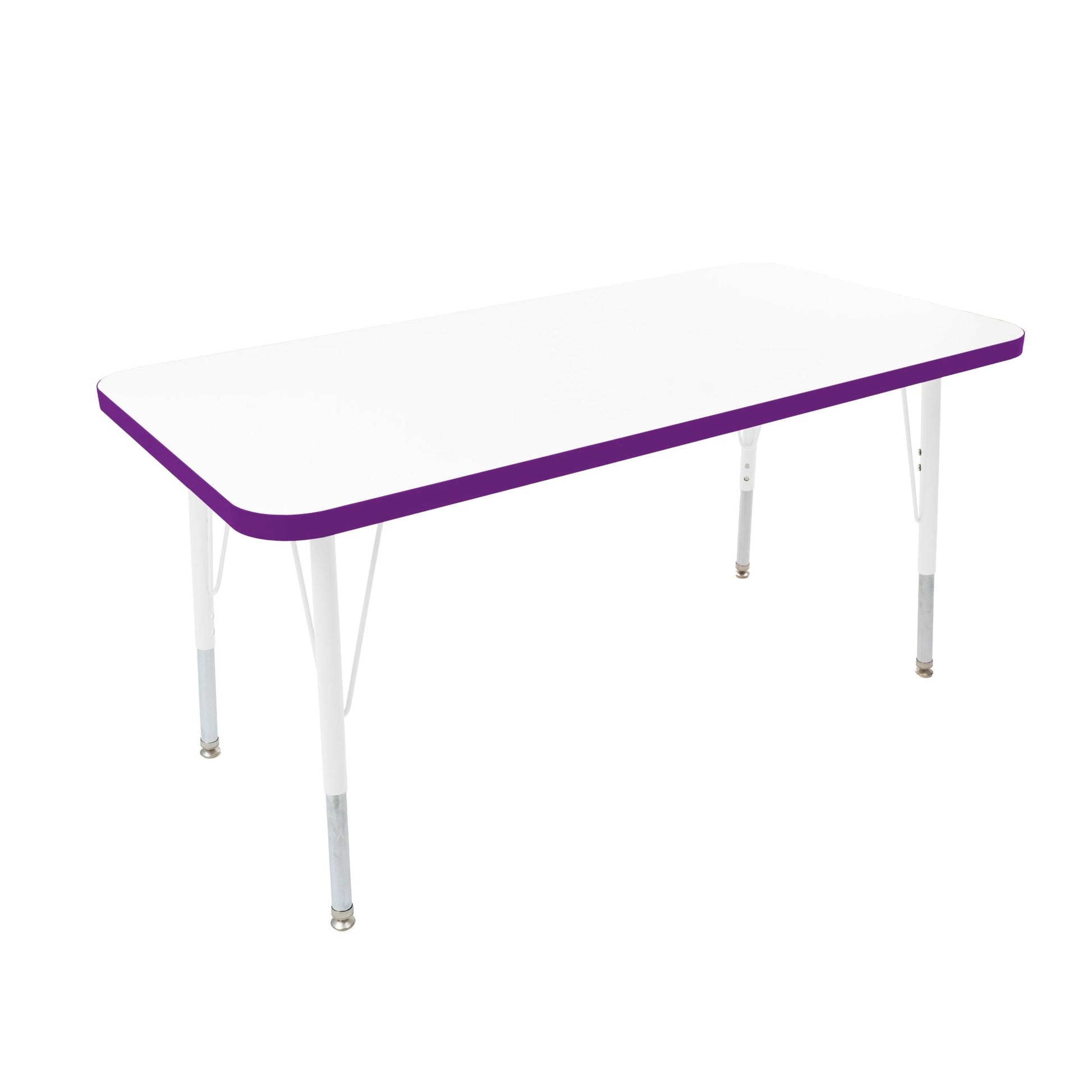 FDP 24" x 48" Rectangle Thermofused Activity Table with Adjustable Standard Swivel Glide Legs (FDP - 10111 - XX) - SchoolOutlet
