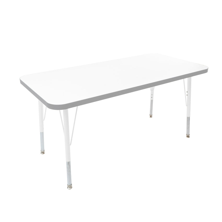 FDP 24" x 48" Rectangle Thermofused Activity Table with Adjustable Standard Swivel Glide Legs (FDP - 10111 - XX) - SchoolOutlet