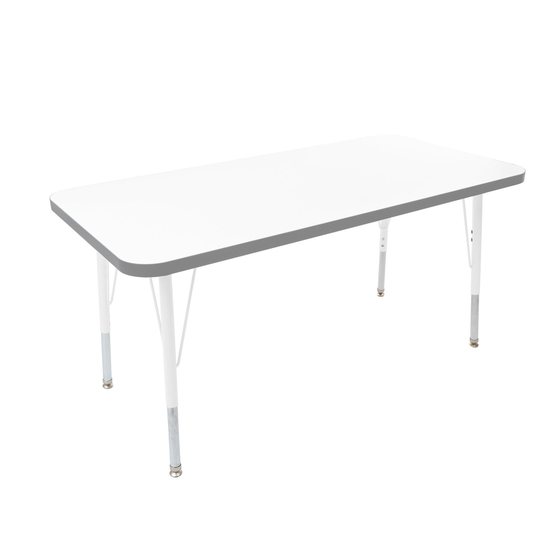 FDP 24" x 48" Rectangle Thermofused Activity Table with Adjustable Standard Swivel Glide Legs (FDP - 10111 - XX) - SchoolOutlet