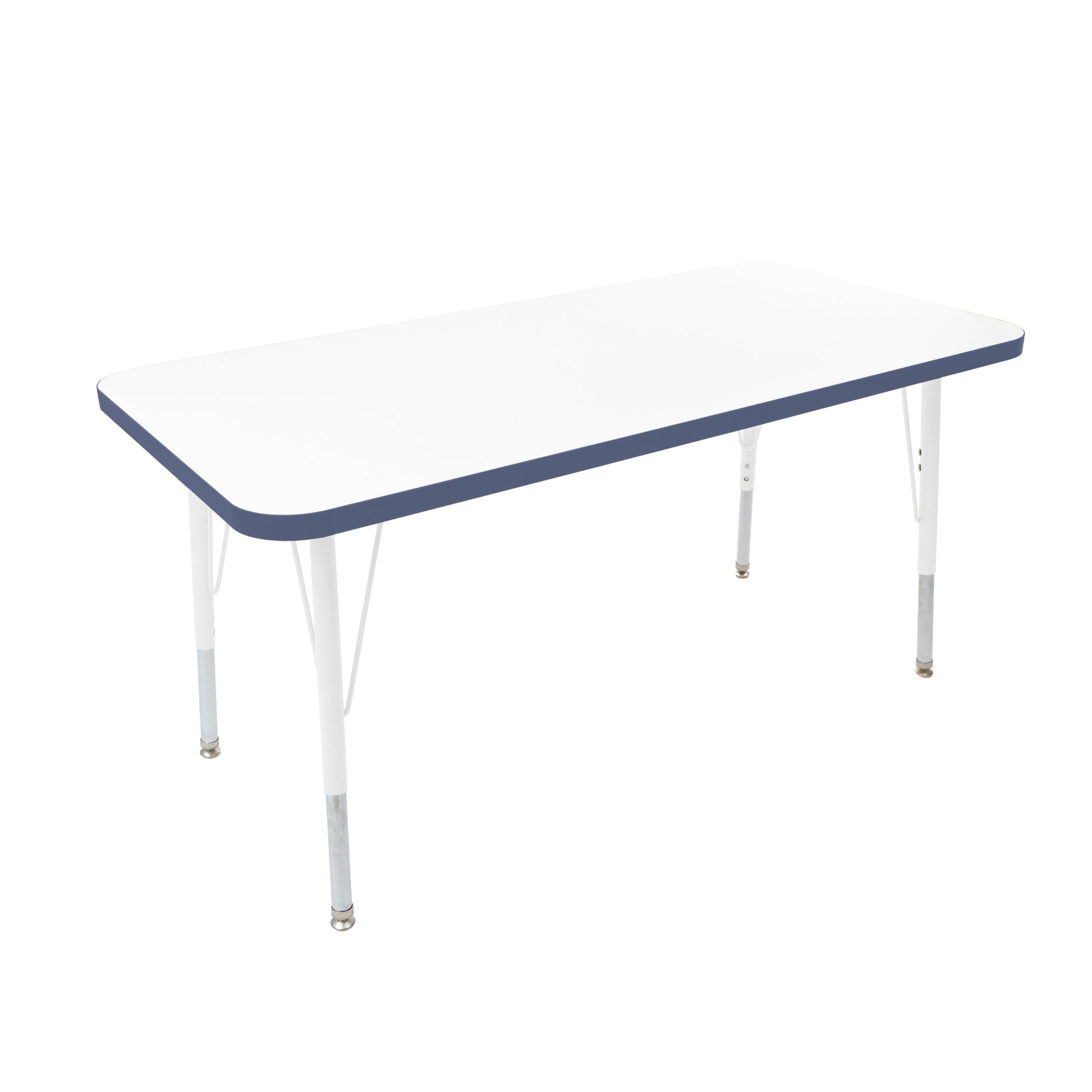 FDP 24" x 48" Rectangle Thermofused Activity Table with Adjustable Standard Swivel Glide Legs (FDP - 10111 - XX) - SchoolOutlet
