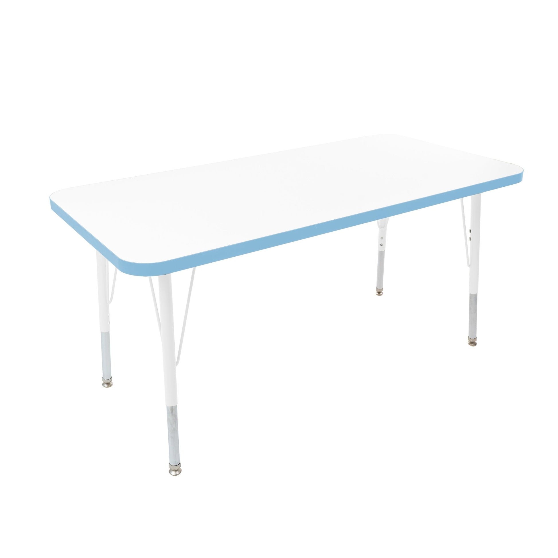 FDP 24" x 48" Rectangle Thermofused Activity Table with Adjustable Standard Swivel Glide Legs (FDP - 10111 - XX) - SchoolOutlet