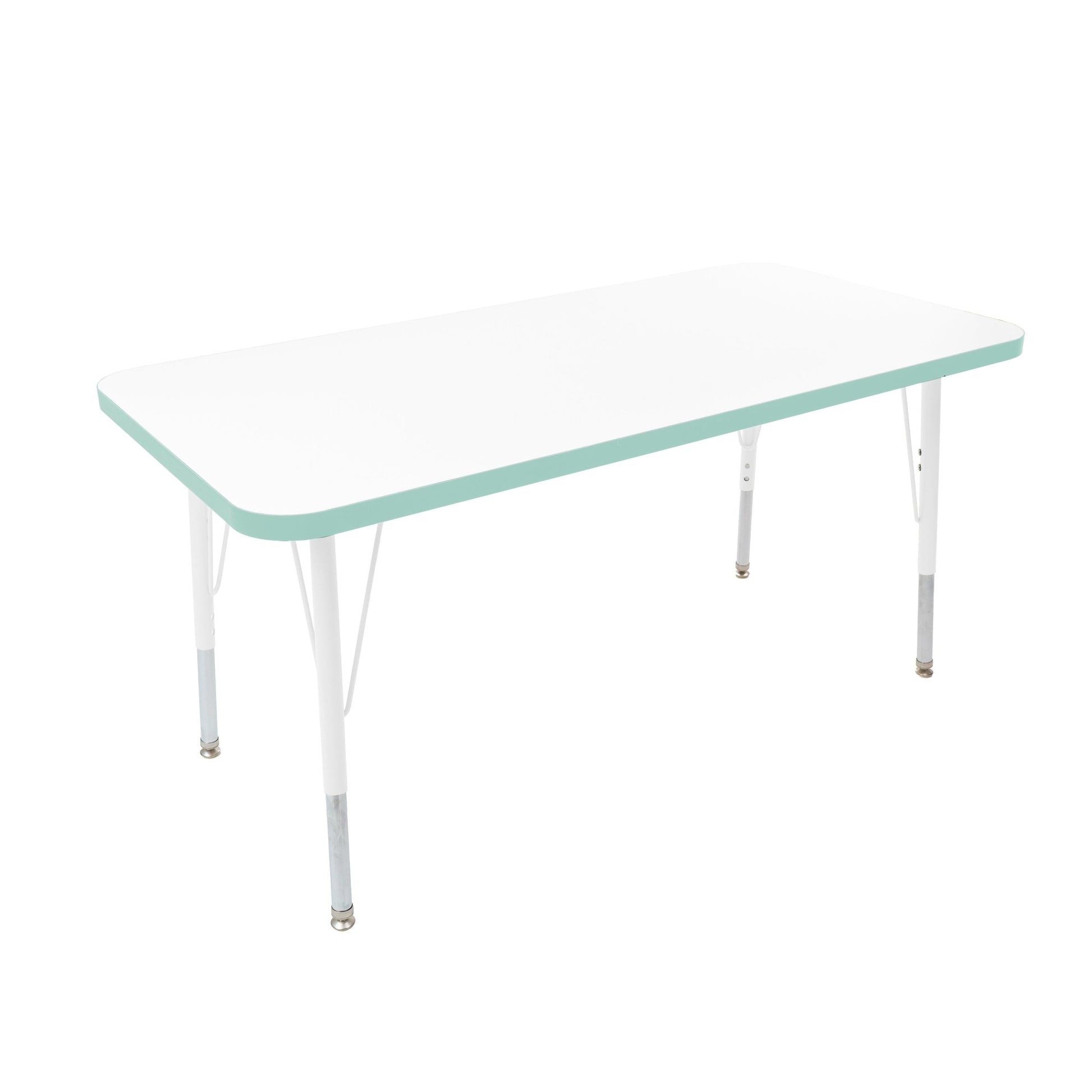 FDP 24" x 48" Rectangle Thermofused Activity Table with Adjustable Standard Swivel Glide Legs (FDP - 10111 - XX) - SchoolOutlet