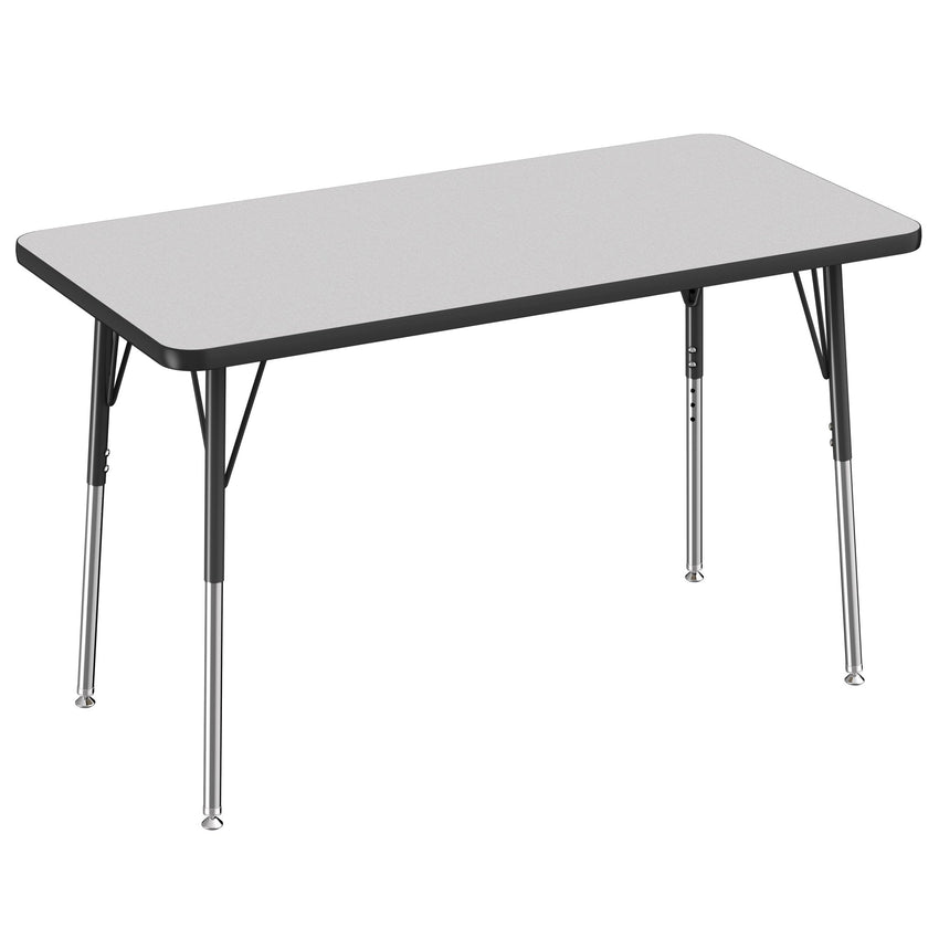 FDP 24" x 48" Rectangle Thermofused Activity Table with Adjustable Standard Swivel Glide Legs (FDP - 10111 - XX) - SchoolOutlet