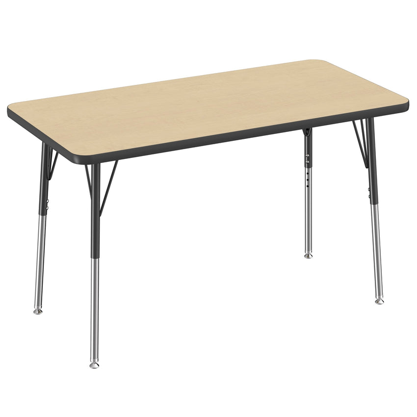 FDP 24" x 48" Rectangle Thermofused Activity Table with Adjustable Standard Swivel Glide Legs (FDP - 10111 - XX) - SchoolOutlet