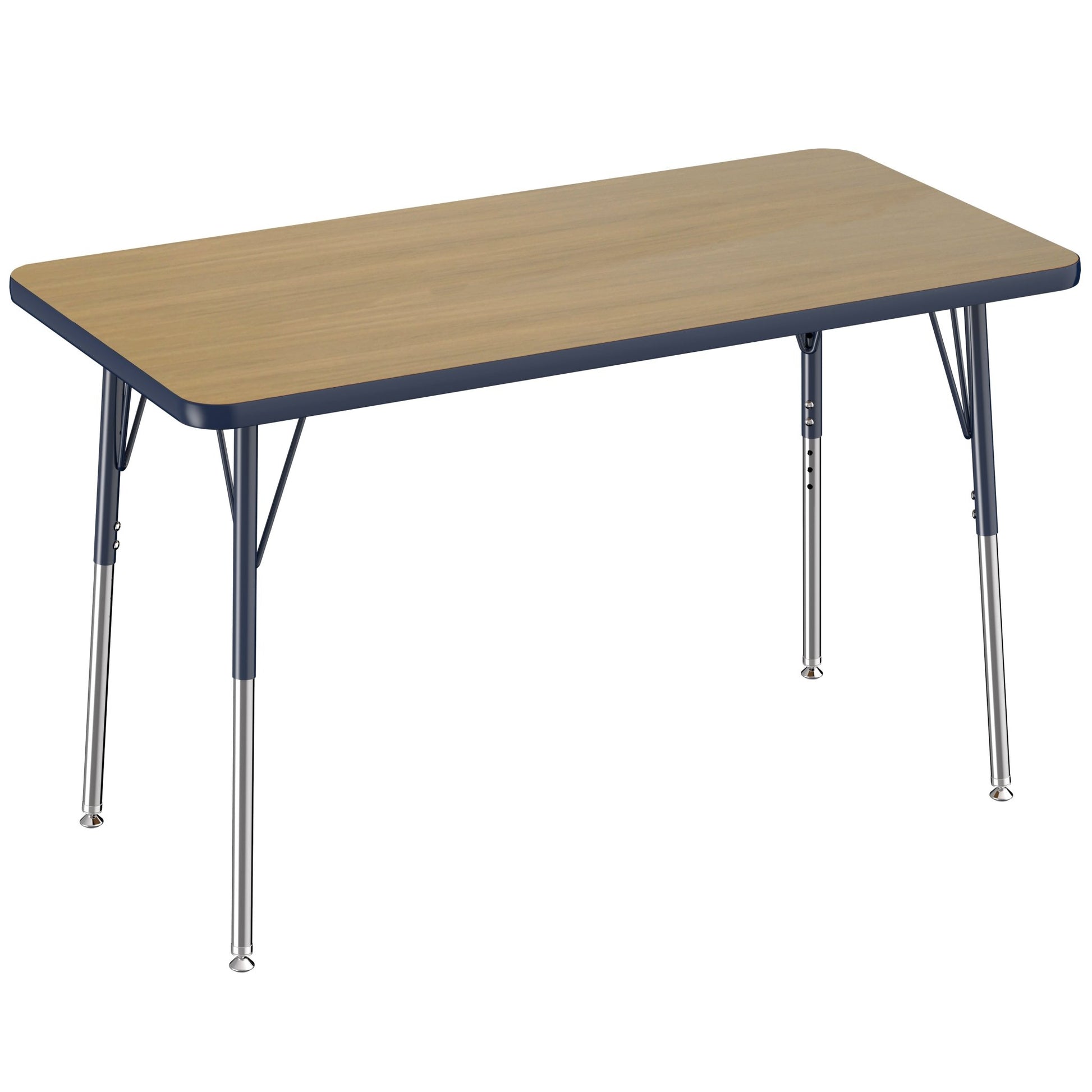 FDP 24" x 48" Rectangle Thermofused Activity Table with Adjustable Standard Swivel Glide Legs (FDP - 10111 - XX) - SchoolOutlet