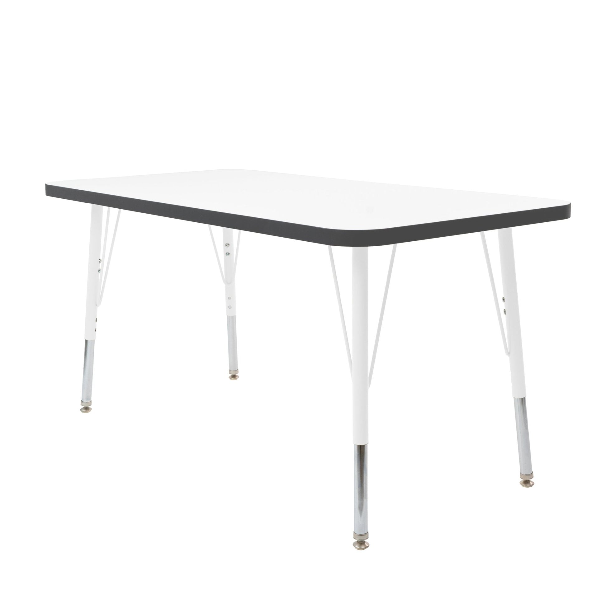 FDP 24" x 48" Rectangle Thermofused Activity Table with Adjustable Standard Swivel Glide Legs (FDP - 10111 - XX) - SchoolOutlet