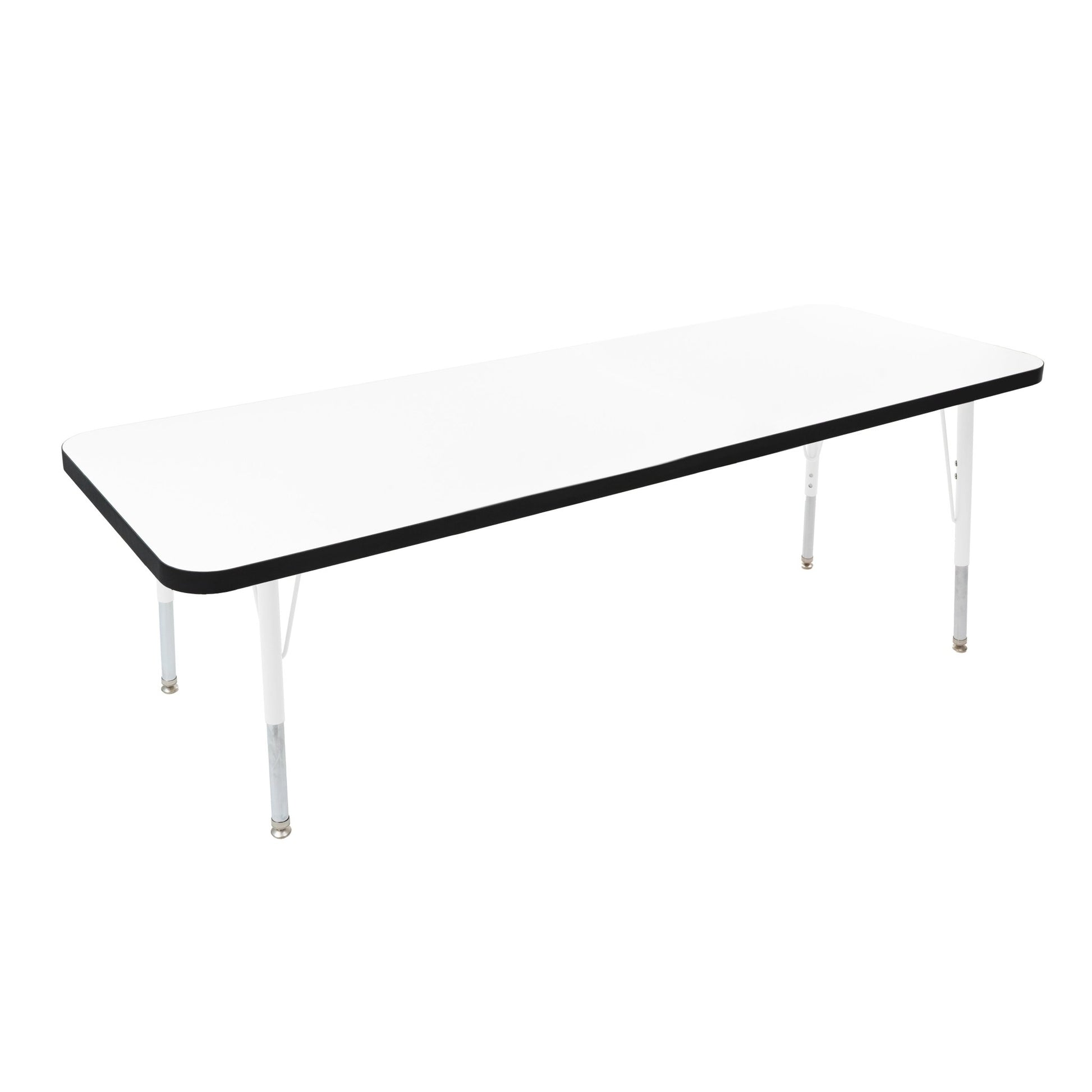 FDP 24" x 60" Rectangle Thermofused Activity Table with Adjustable Standard Swivel Glide Legs (FDP - 10112 - XX) - SchoolOutlet
