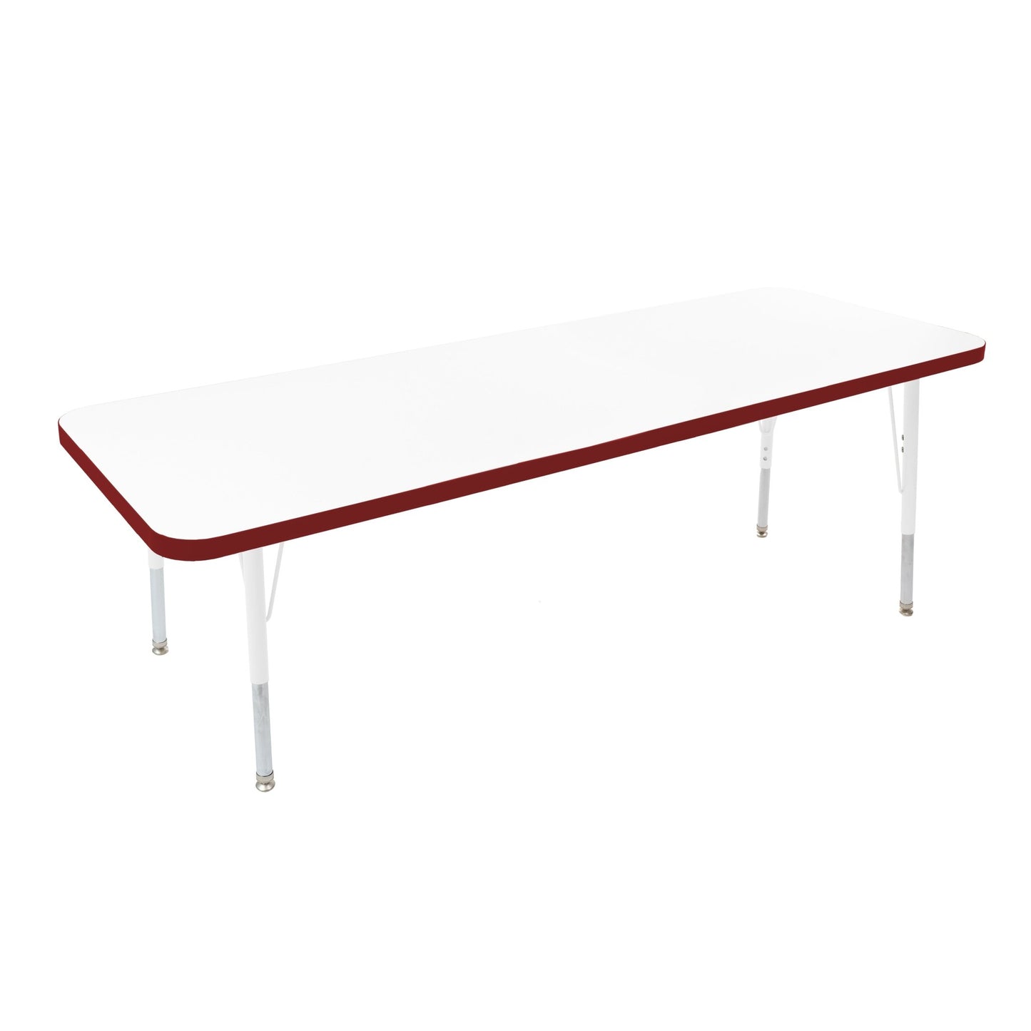 FDP 24" x 60" Rectangle Thermofused Activity Table with Adjustable Standard Swivel Glide Legs (FDP - 10112 - XX) - SchoolOutlet
