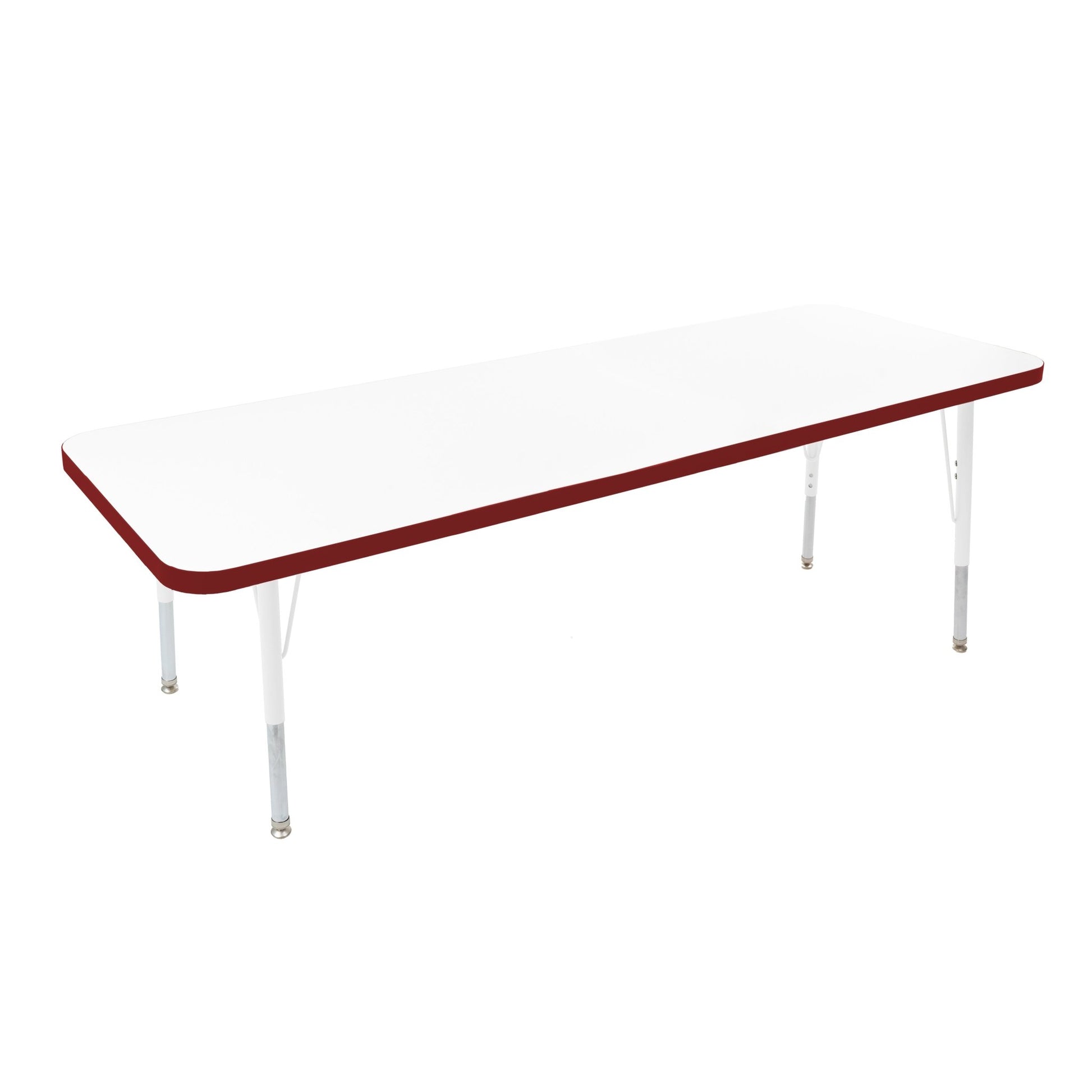FDP 24" x 60" Rectangle Thermofused Activity Table with Adjustable Standard Swivel Glide Legs (FDP - 10112 - XX) - SchoolOutlet