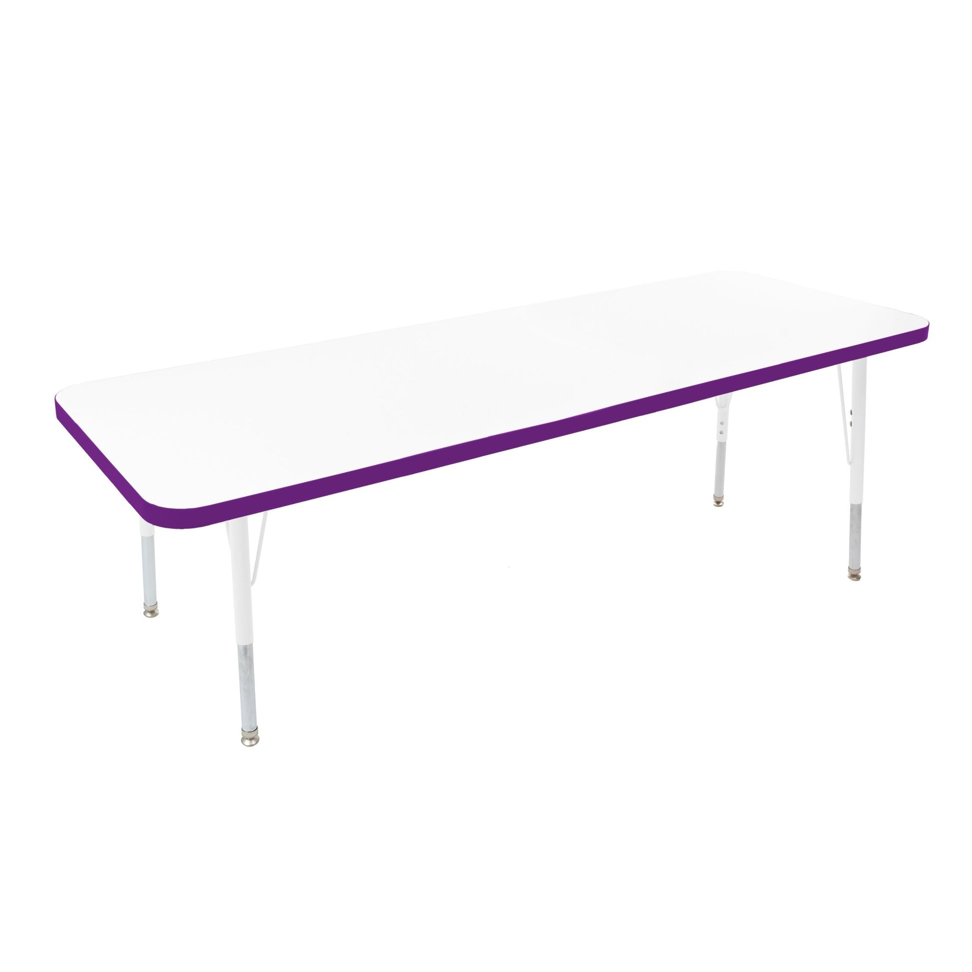 FDP 24" x 60" Rectangle Thermofused Activity Table with Adjustable Standard Swivel Glide Legs (FDP - 10112 - XX) - SchoolOutlet