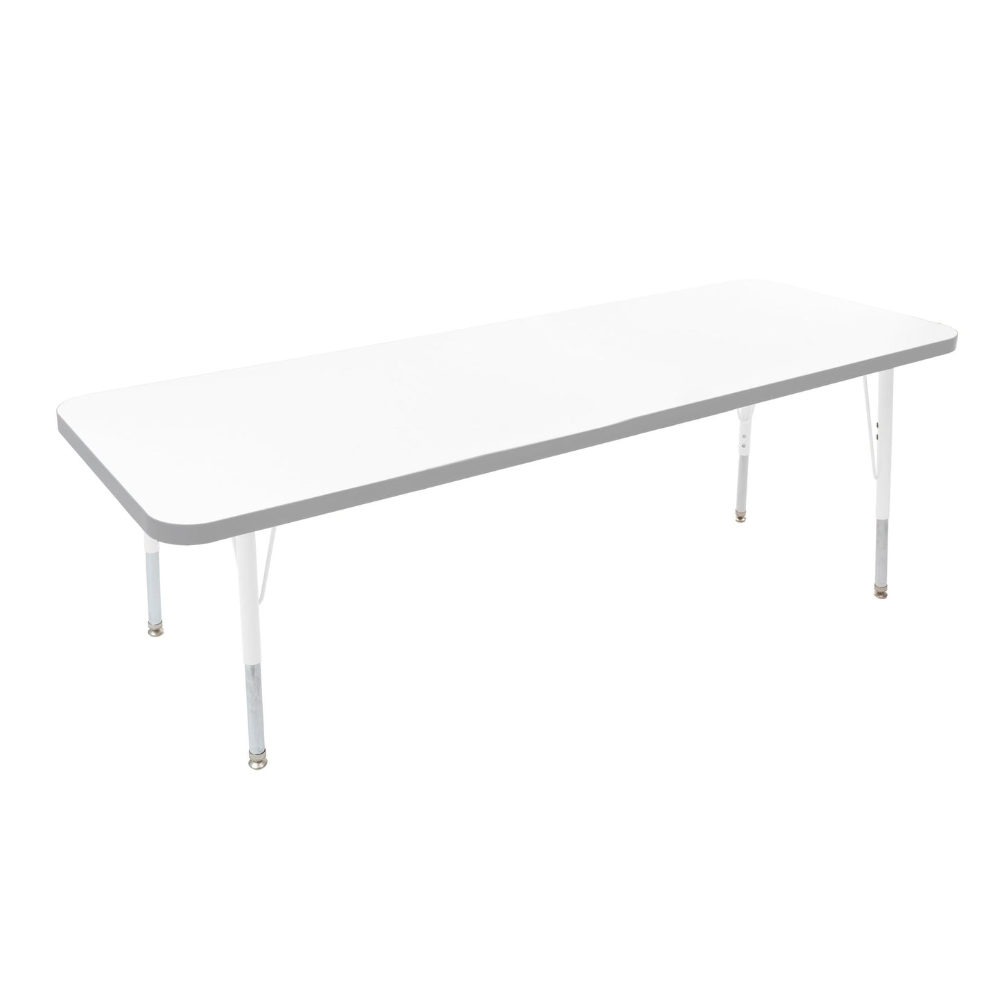 FDP 24" x 60" Rectangle Thermofused Activity Table with Adjustable Standard Swivel Glide Legs (FDP - 10112 - XX) - SchoolOutlet