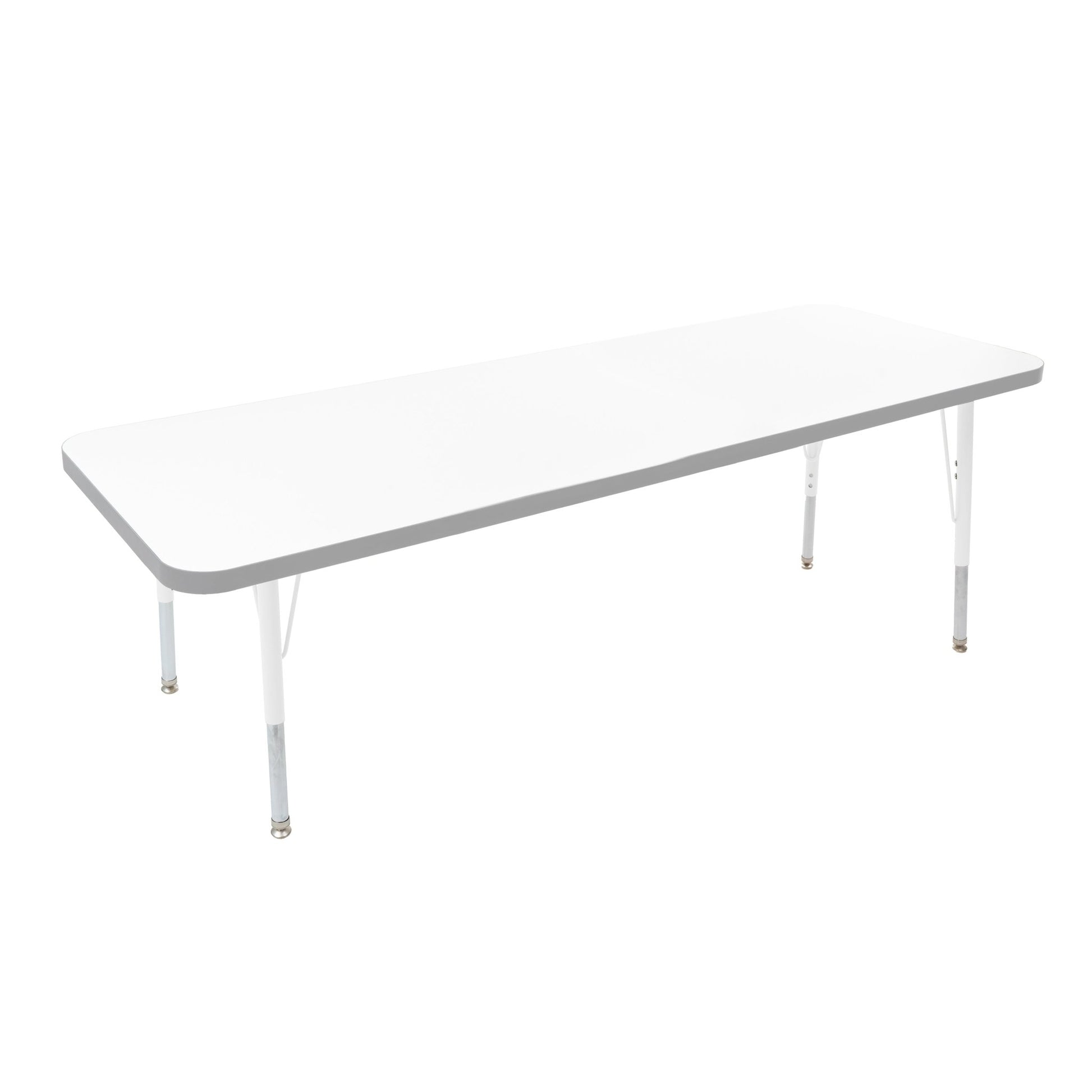 FDP 24" x 60" Rectangle Thermofused Activity Table with Adjustable Standard Swivel Glide Legs (FDP - 10112 - XX) - SchoolOutlet