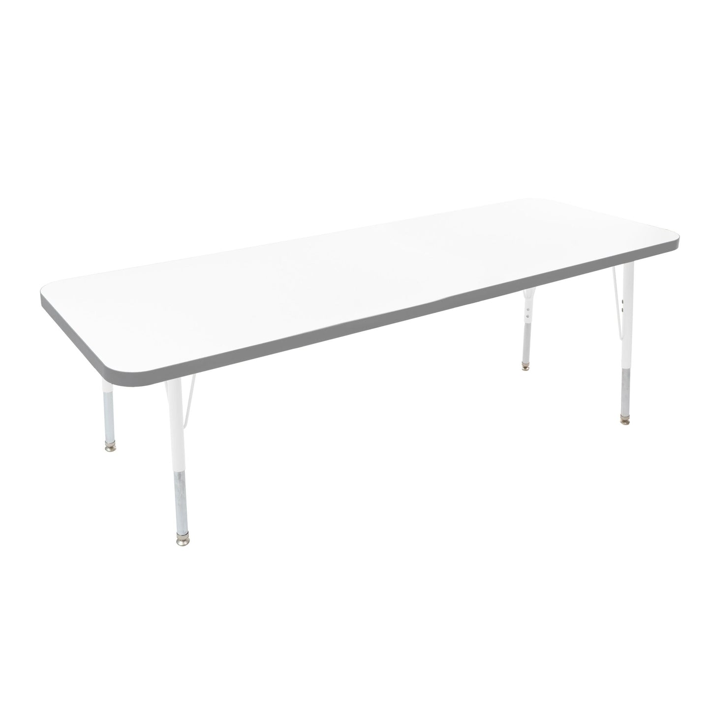 FDP 24" x 60" Rectangle Thermofused Activity Table with Adjustable Standard Swivel Glide Legs (FDP - 10112 - XX) - SchoolOutlet