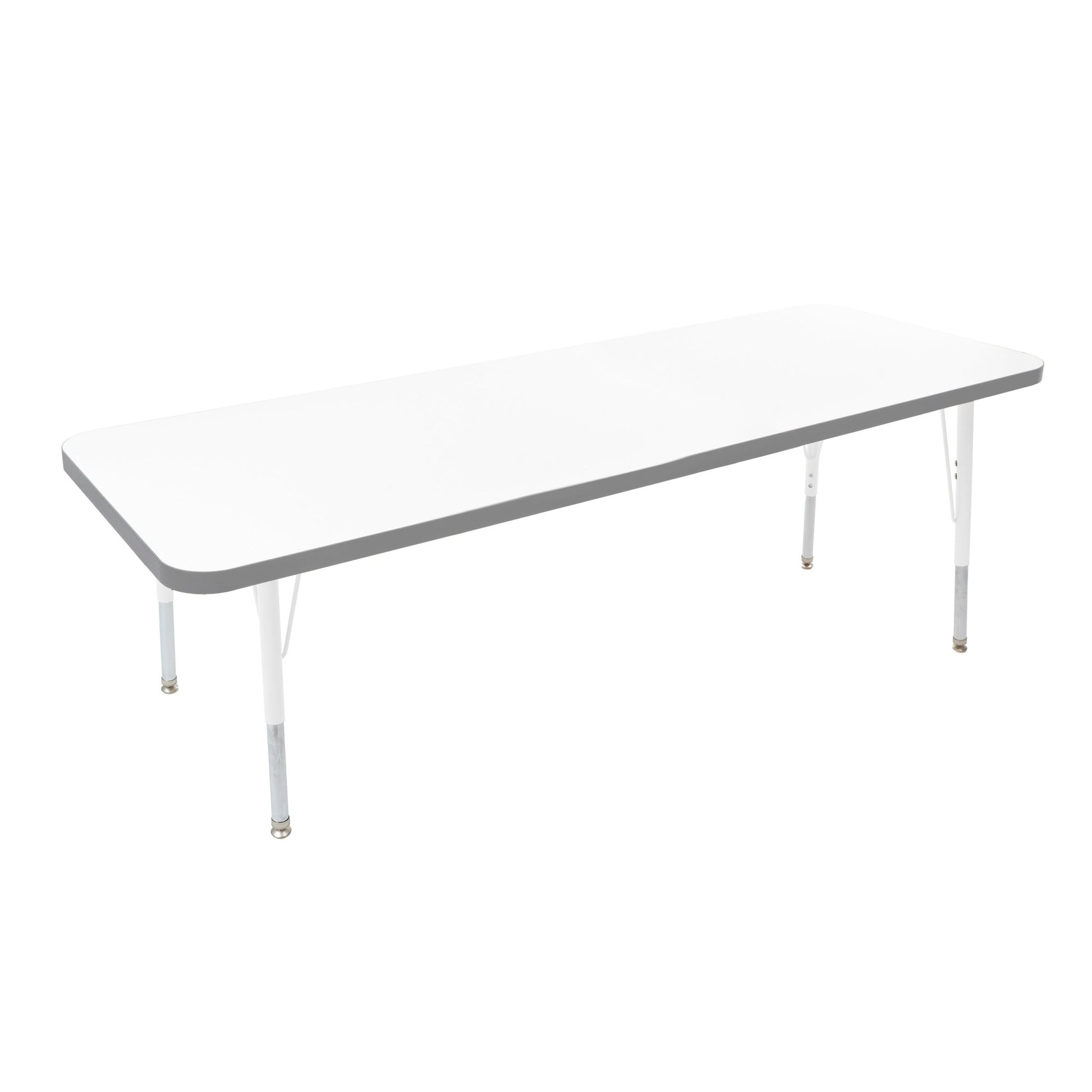 FDP 24" x 60" Rectangle Thermofused Activity Table with Adjustable Standard Swivel Glide Legs (FDP - 10112 - XX) - SchoolOutlet