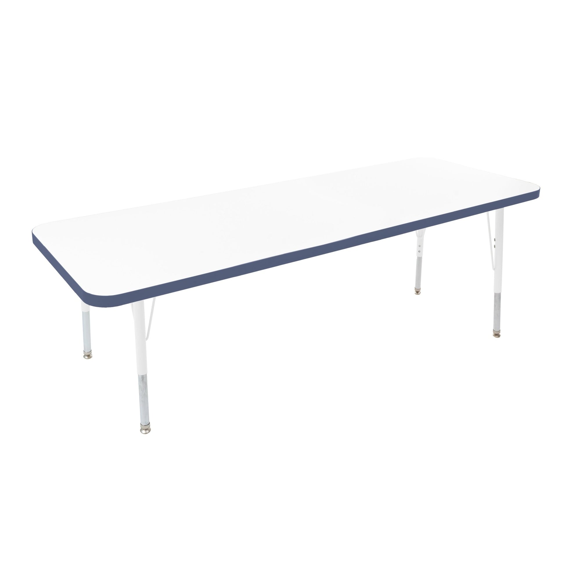 FDP 24" x 60" Rectangle Thermofused Activity Table with Adjustable Standard Swivel Glide Legs (FDP - 10112 - XX) - SchoolOutlet
