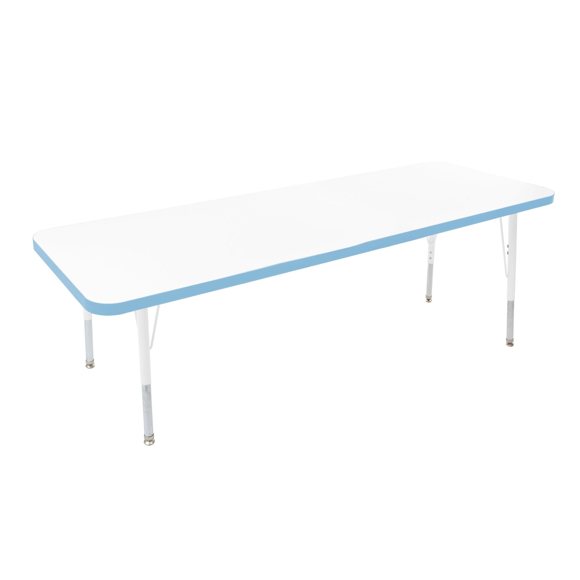 FDP 24" x 60" Rectangle Thermofused Activity Table with Adjustable Standard Swivel Glide Legs (FDP - 10112 - XX) - SchoolOutlet