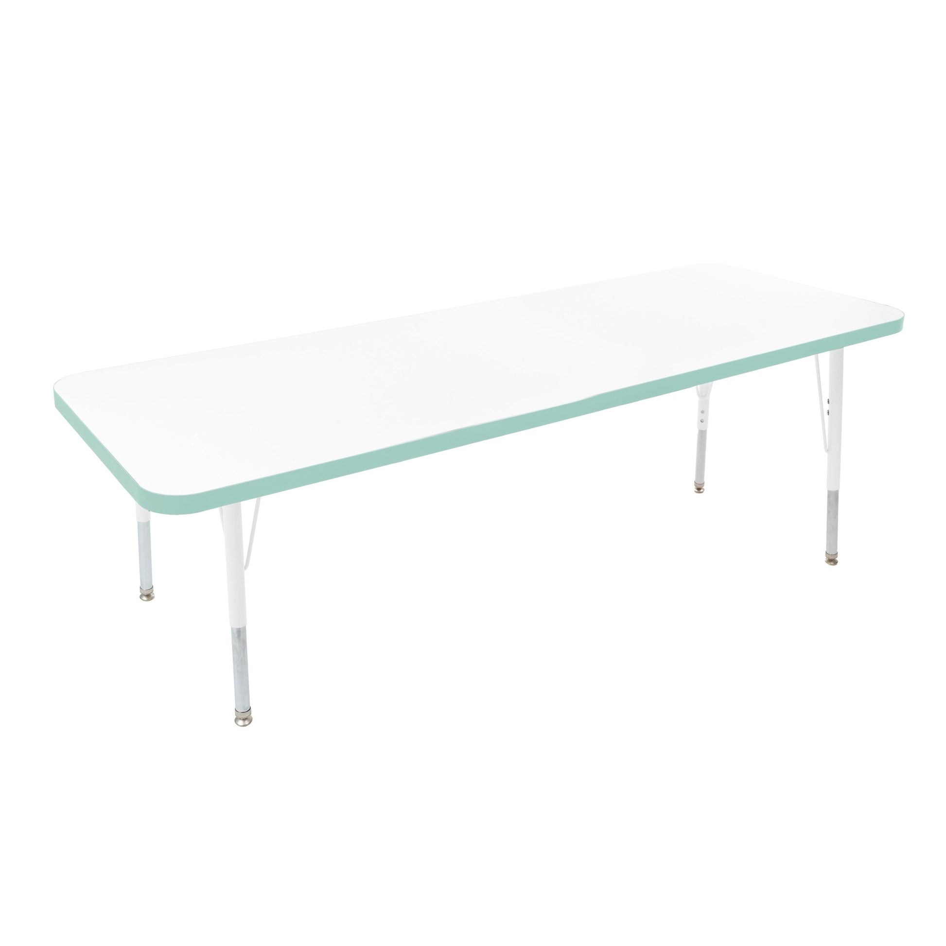 FDP 24" x 60" Rectangle Thermofused Activity Table with Adjustable Standard Swivel Glide Legs (FDP - 10112 - XX) - SchoolOutlet