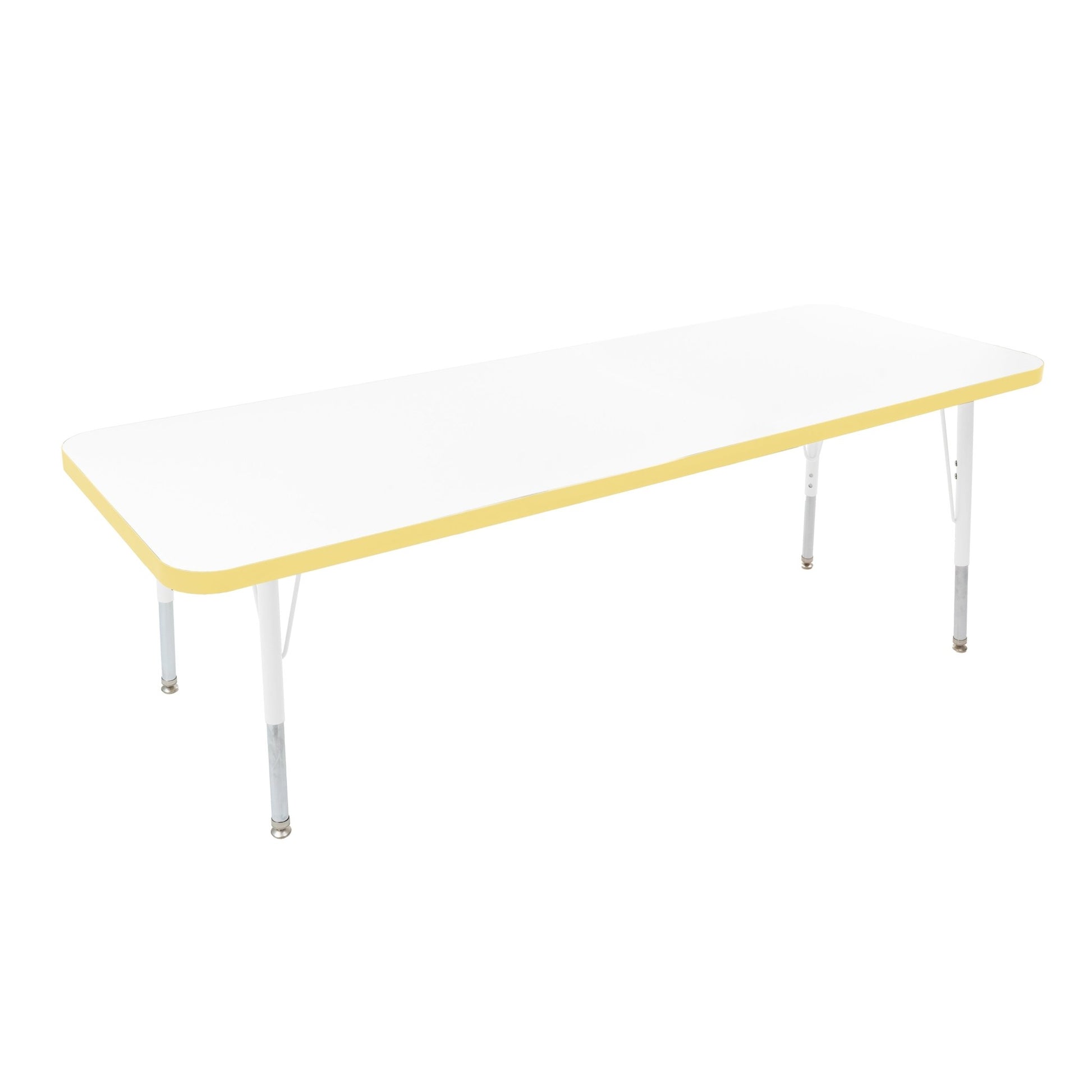 FDP 24" x 60" Rectangle Thermofused Activity Table with Adjustable Standard Swivel Glide Legs (FDP - 10112 - XX) - SchoolOutlet