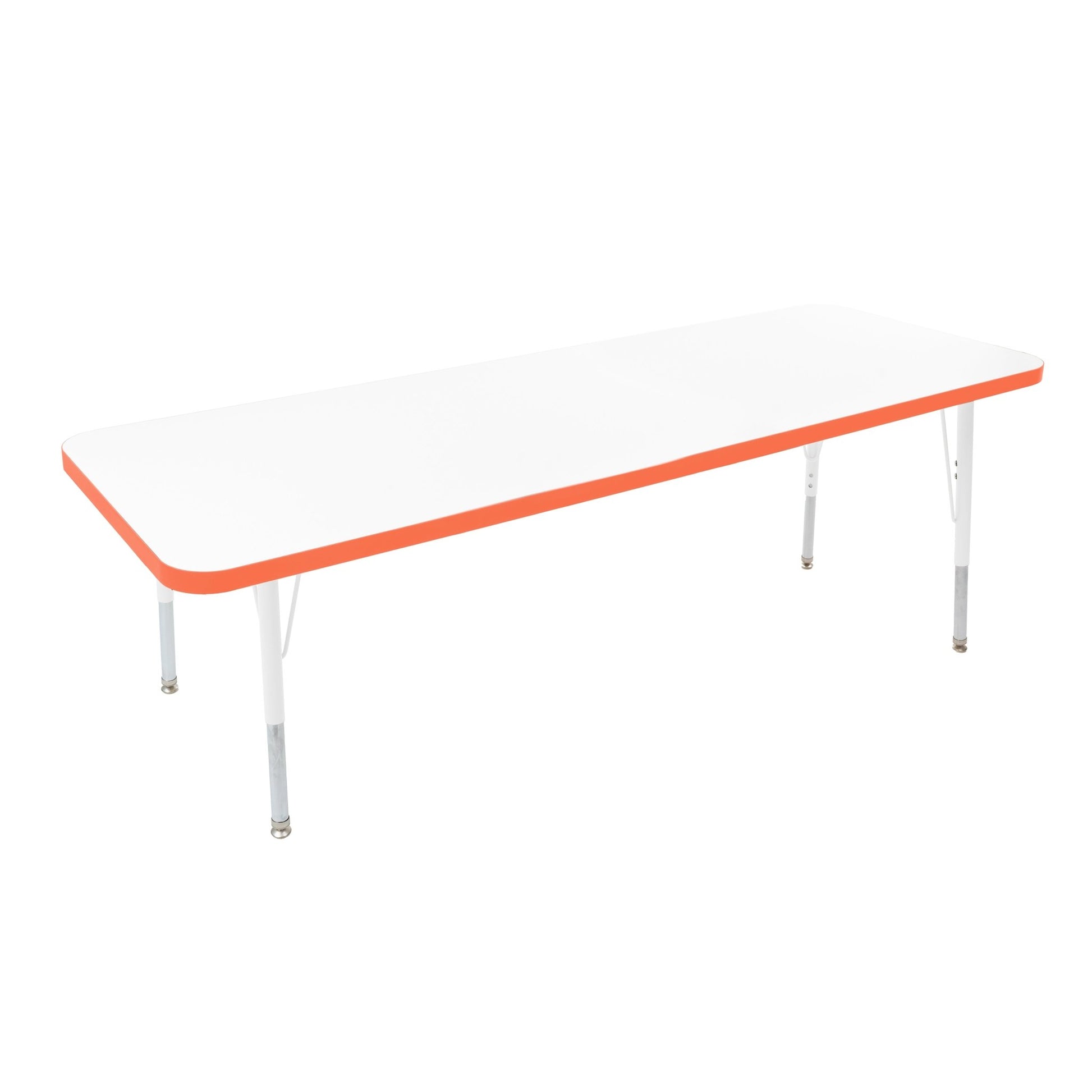 FDP 24" x 60" Rectangle Thermofused Activity Table with Adjustable Standard Swivel Glide Legs (FDP - 10112 - XX) - SchoolOutlet