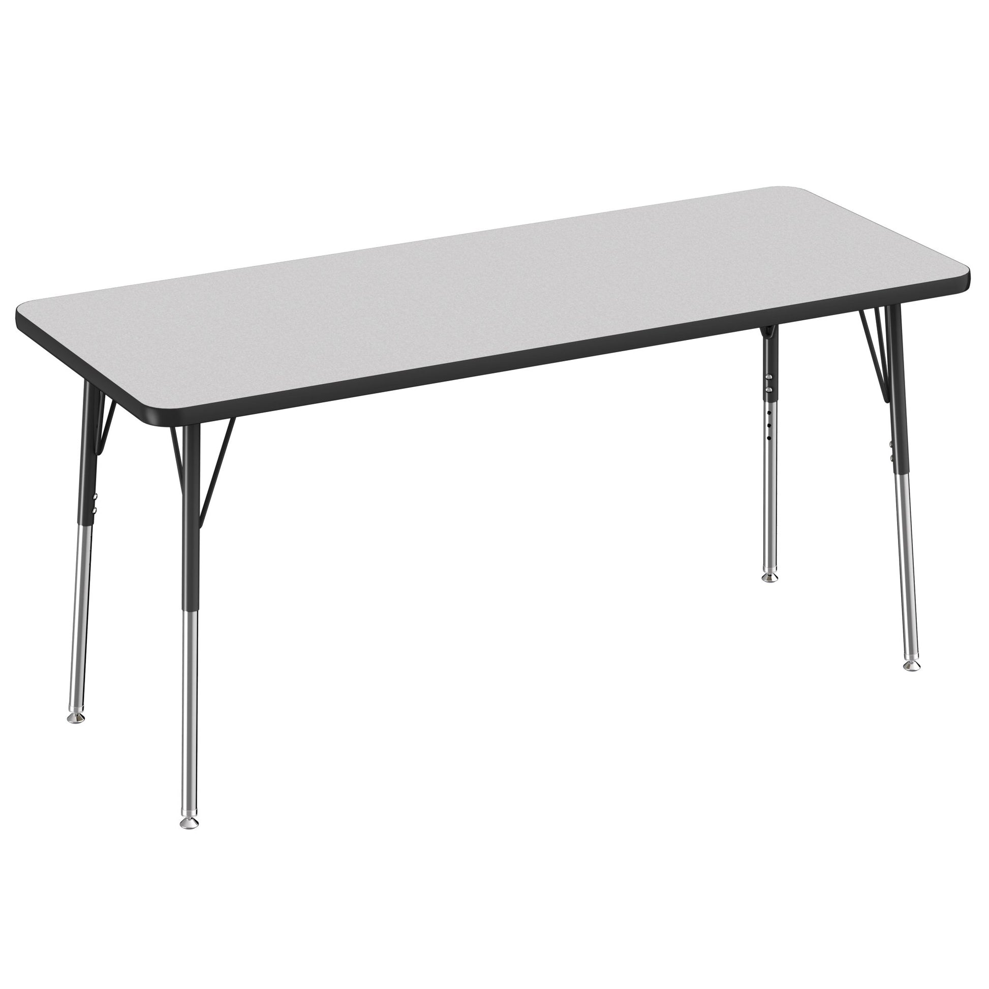 FDP 24" x 60" Rectangle Thermofused Activity Table with Adjustable Standard Swivel Glide Legs (FDP - 10112 - XX) - SchoolOutlet