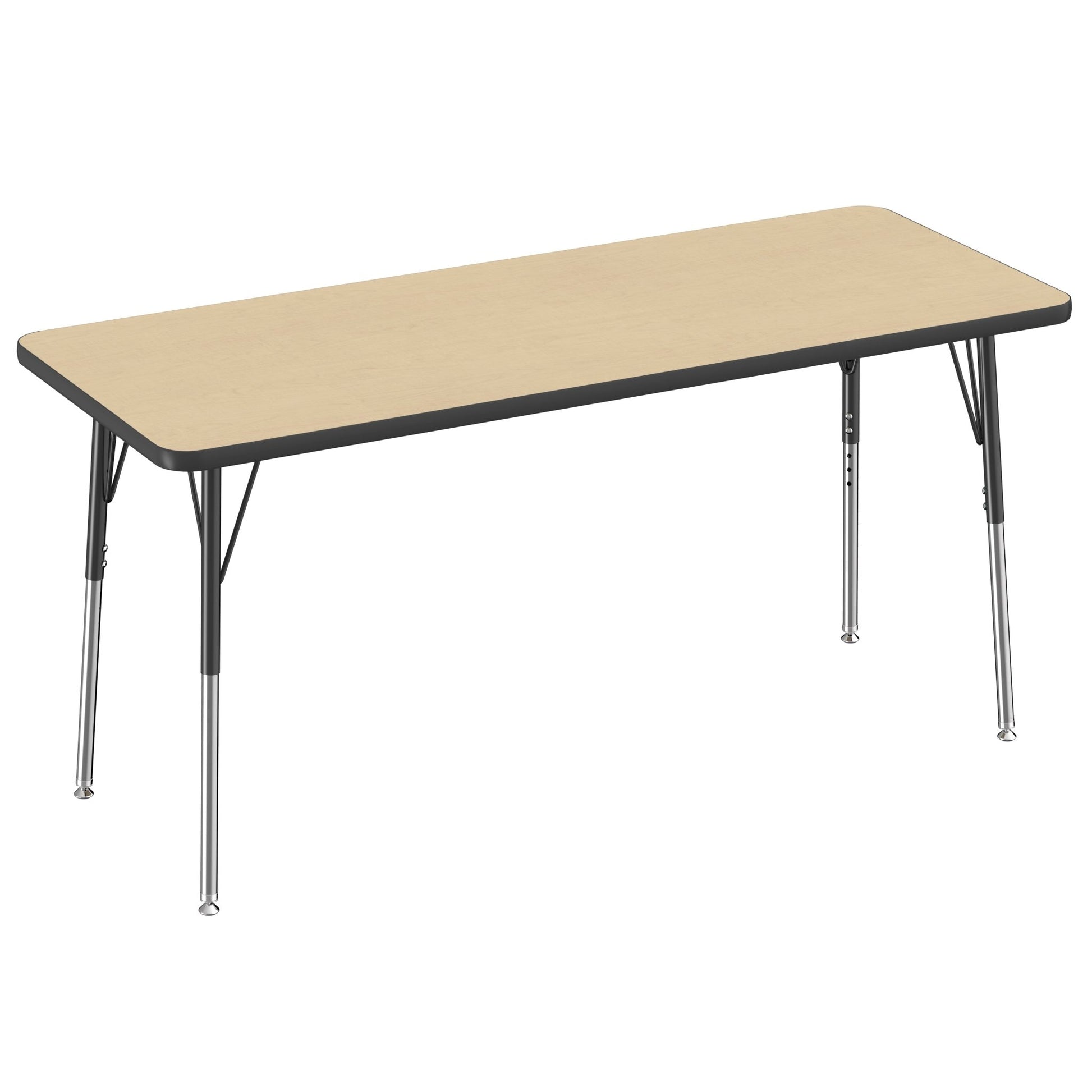 FDP 24" x 60" Rectangle Thermofused Activity Table with Adjustable Standard Swivel Glide Legs (FDP - 10112 - XX) - SchoolOutlet