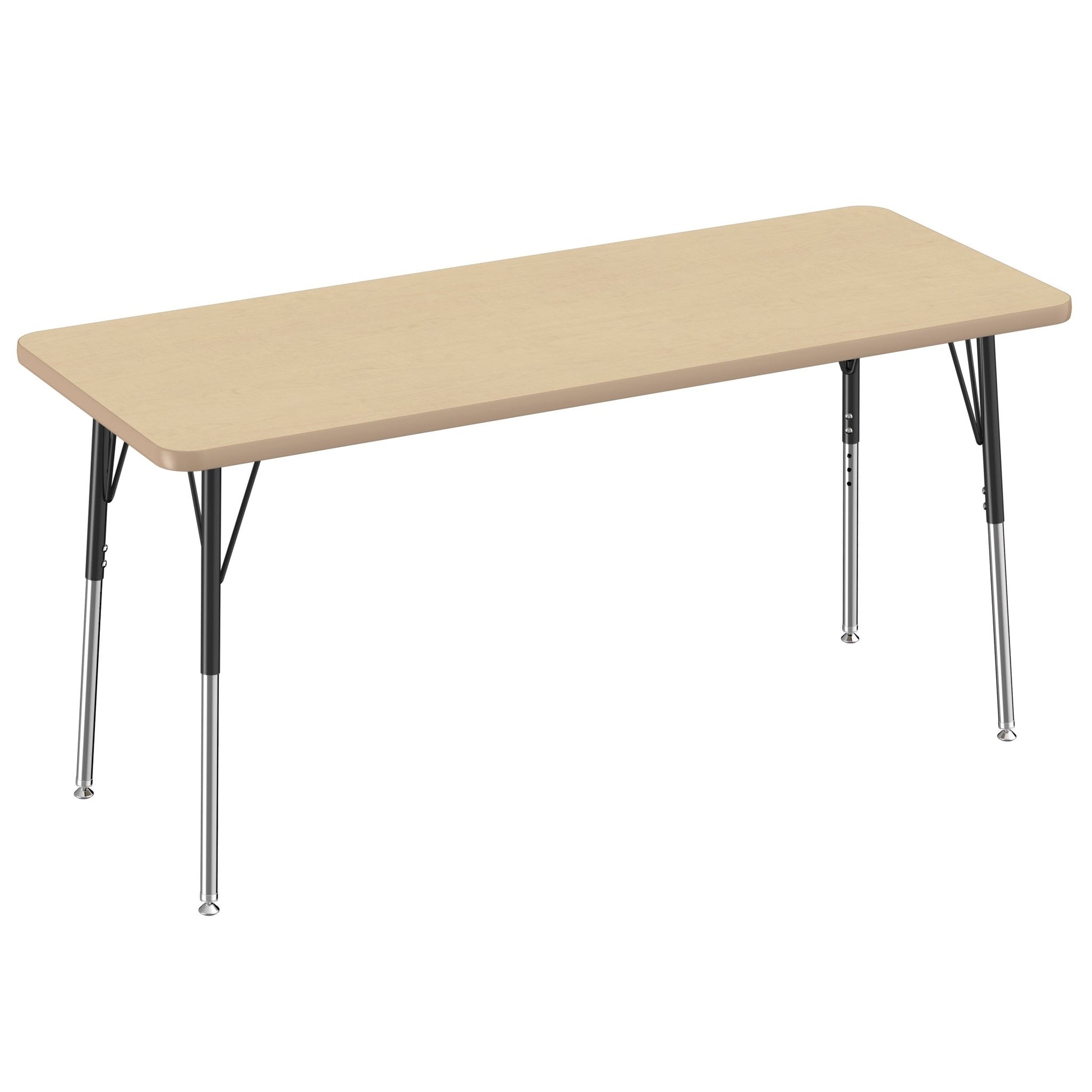 FDP 24" x 60" Rectangle Thermofused Activity Table with Adjustable Standard Swivel Glide Legs (FDP - 10112 - XX) - SchoolOutlet