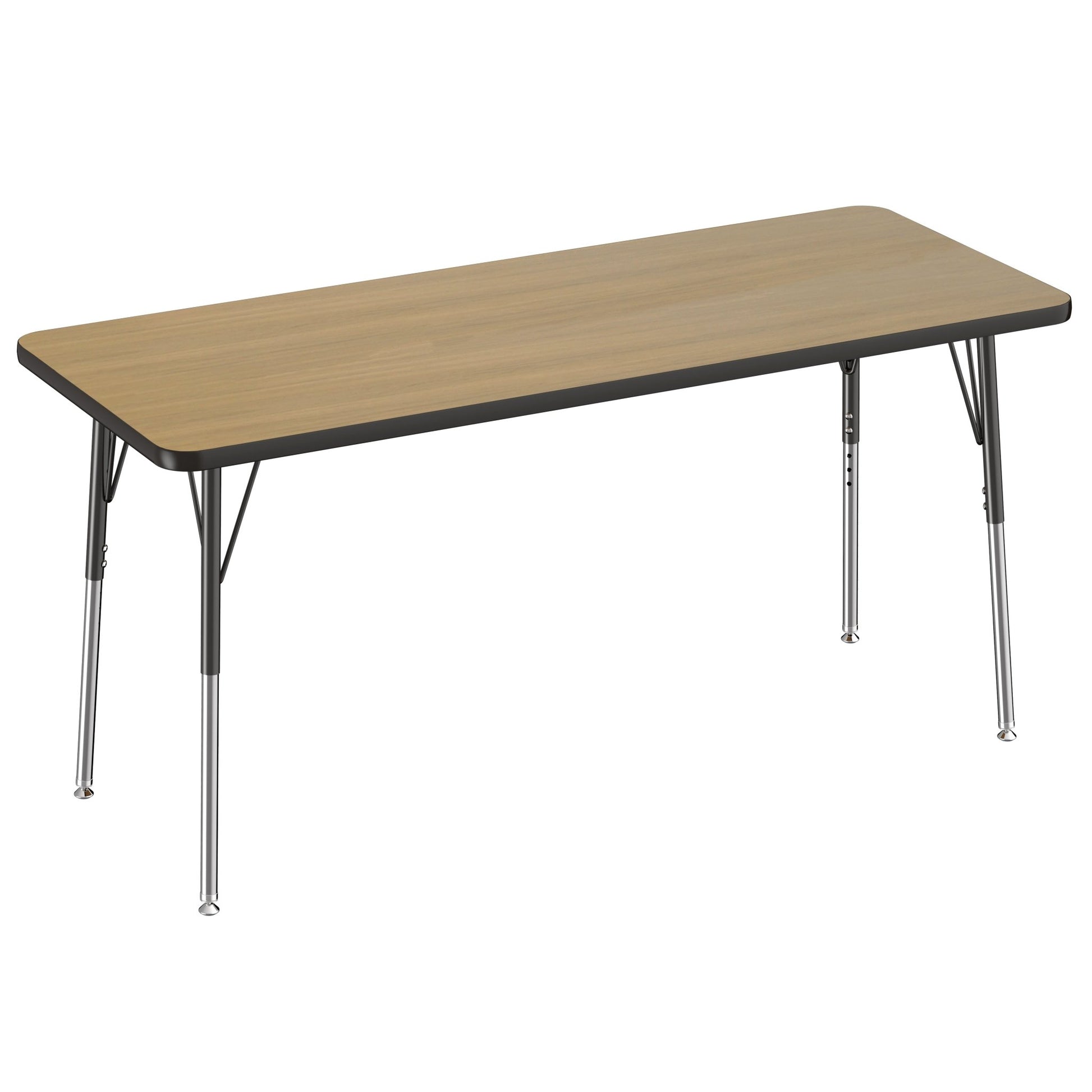 FDP 24" x 60" Rectangle Thermofused Activity Table with Adjustable Standard Swivel Glide Legs (FDP - 10112 - XX) - SchoolOutlet