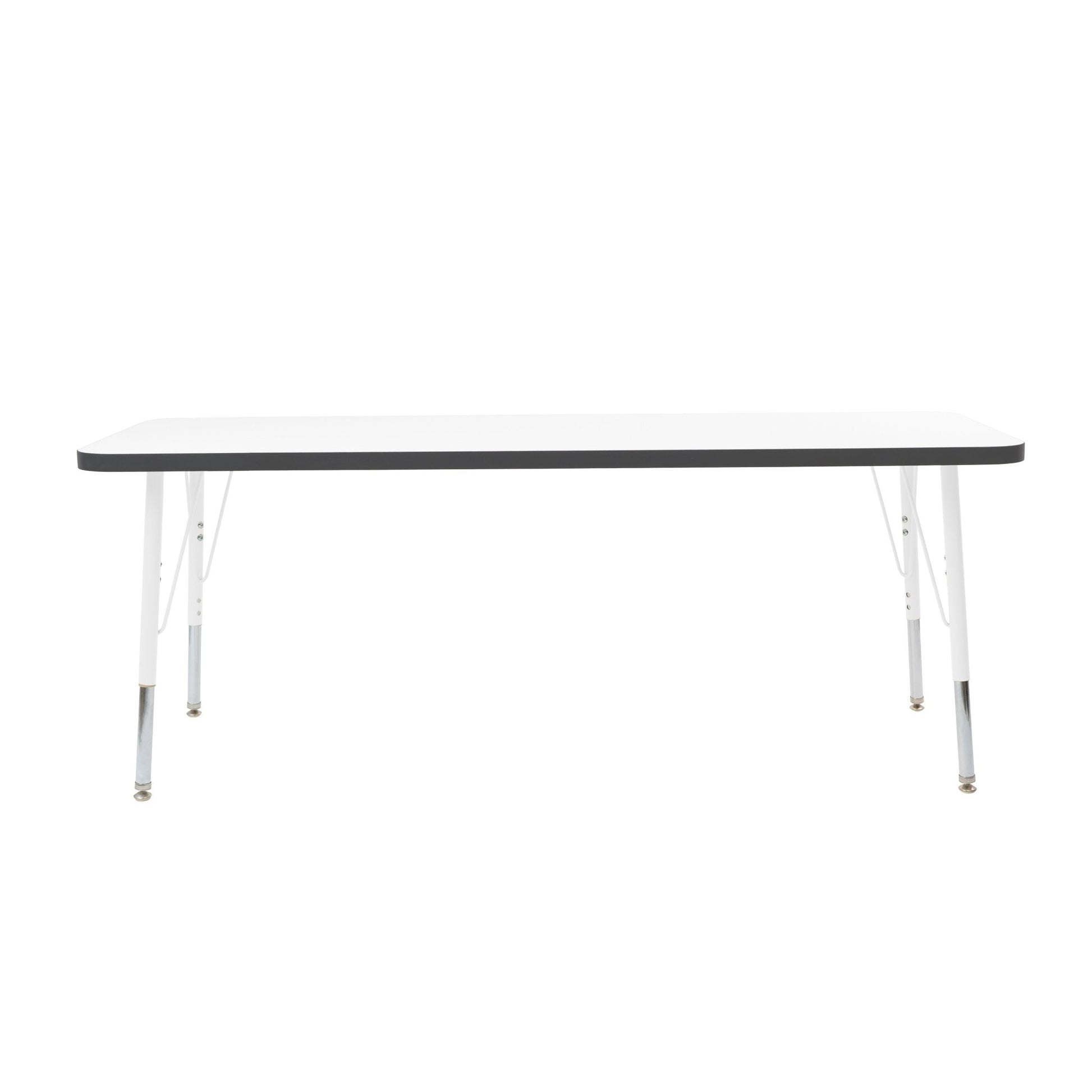 FDP 24" x 60" Rectangle Thermofused Activity Table with Adjustable Standard Swivel Glide Legs (FDP - 10112 - XX) - SchoolOutlet