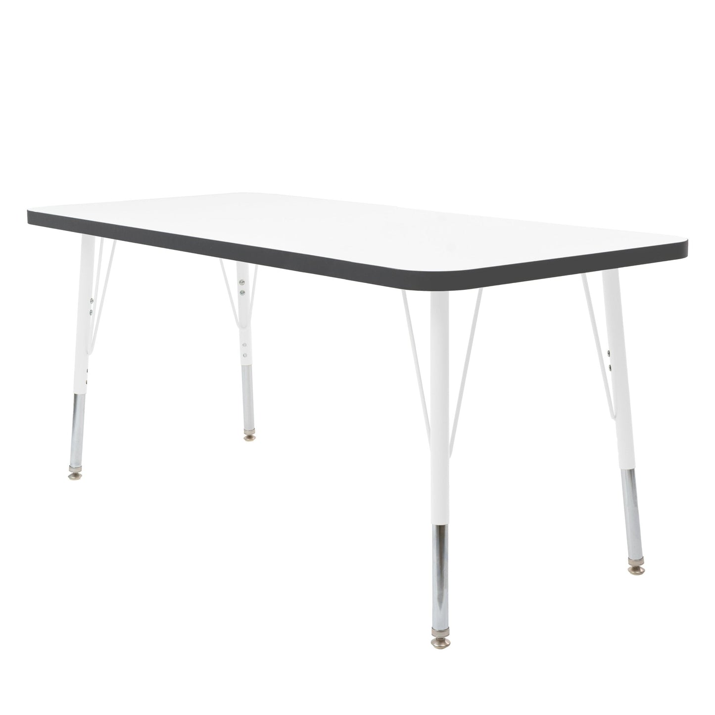 FDP 24" x 60" Rectangle Thermofused Activity Table with Adjustable Standard Swivel Glide Legs (FDP - 10112 - XX) - SchoolOutlet